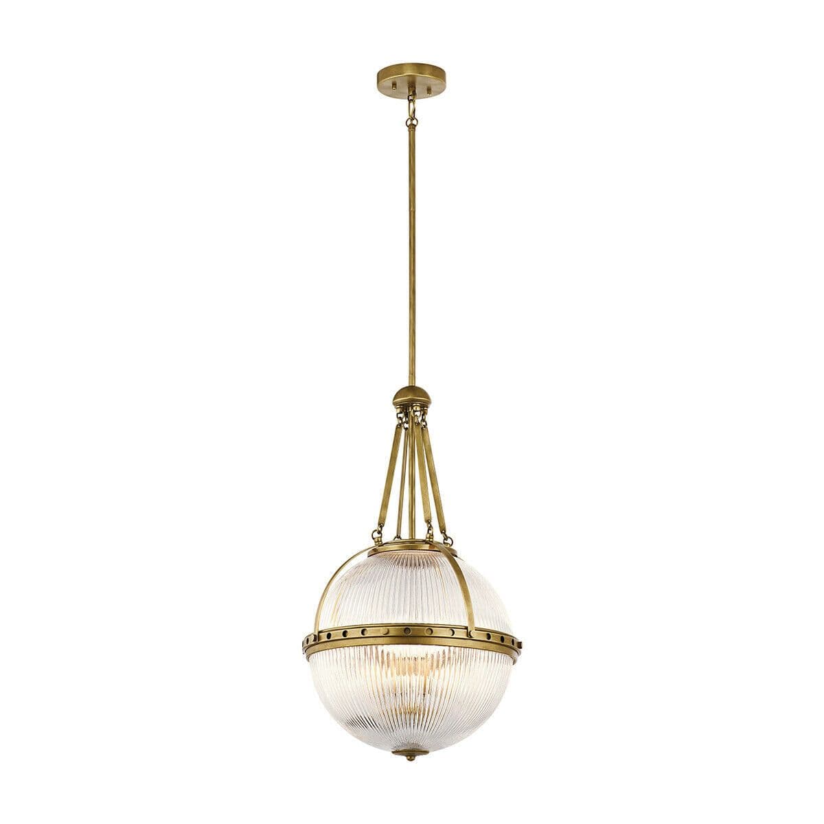 3 Bulb Ceiling Pendant Light Fitting Brass LED E14 60W Bulb