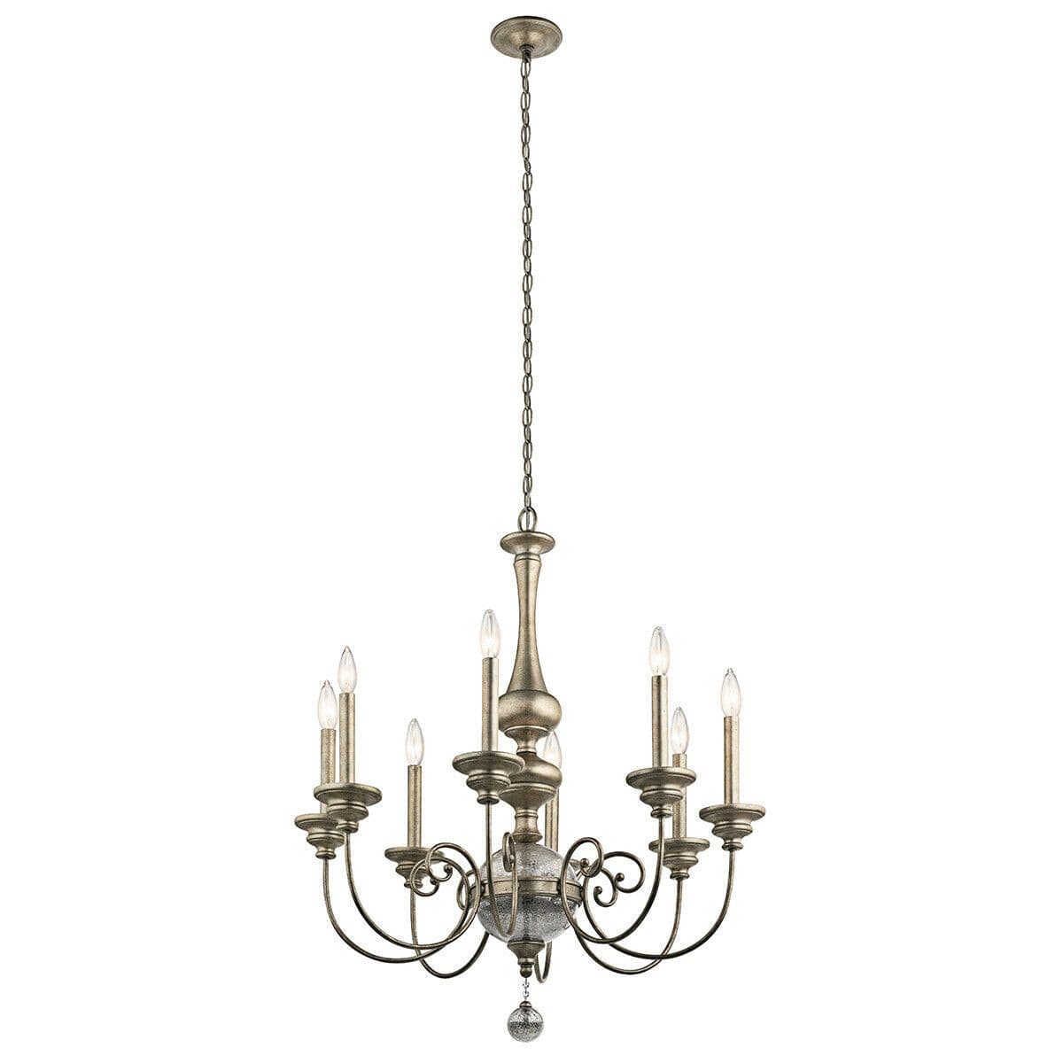 8 Bulb Chandelier Hanging Pendant LIght Sterling LED E14 60W Bulb