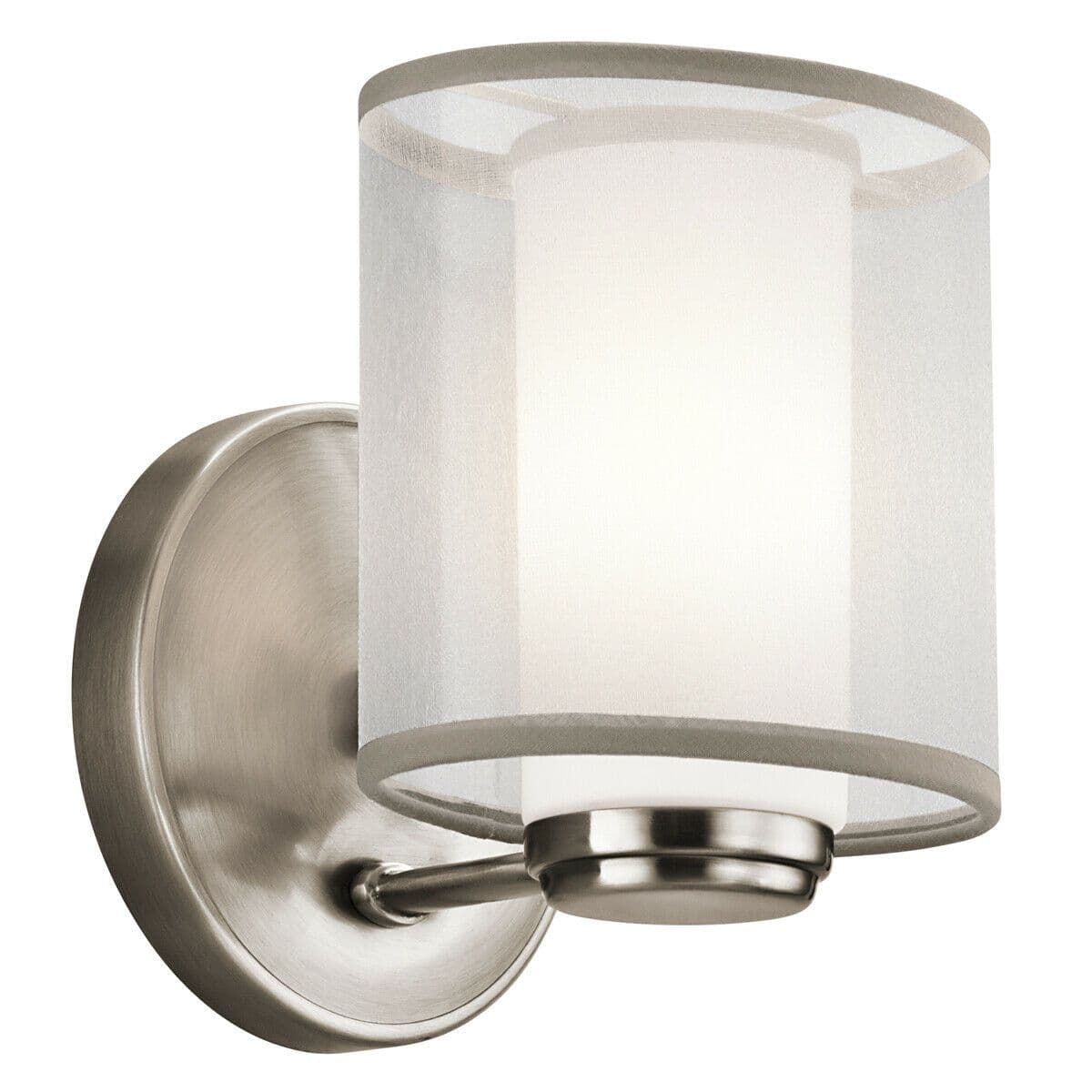 Wall Light Outer Shade Satin Etched Opal Glass Tube Classic LED G9 40W