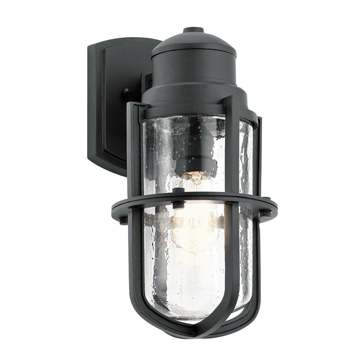 Outdoor IP44 1 Bulb Wall Light Lantern Textured LED E27 60W d01820