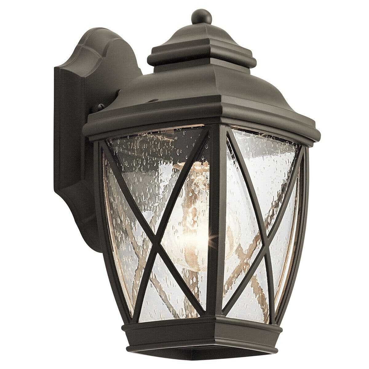 Outdoor IP44 1 Bulb Wall Light Lantern Olde LED E27 60W d01824