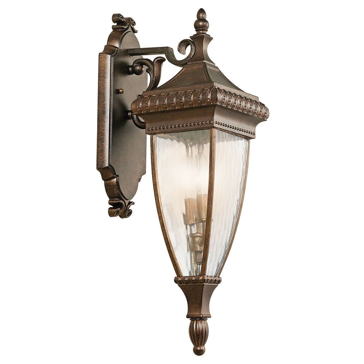 Outdoor IP44 Twin Wall Light Brushed LED E14 60W