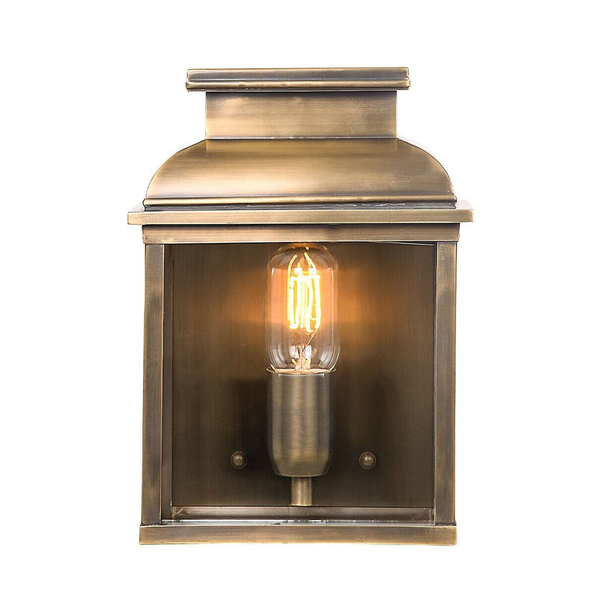 Outdoor IP44 Wall Light Aged Brass LED E27 100W d02001