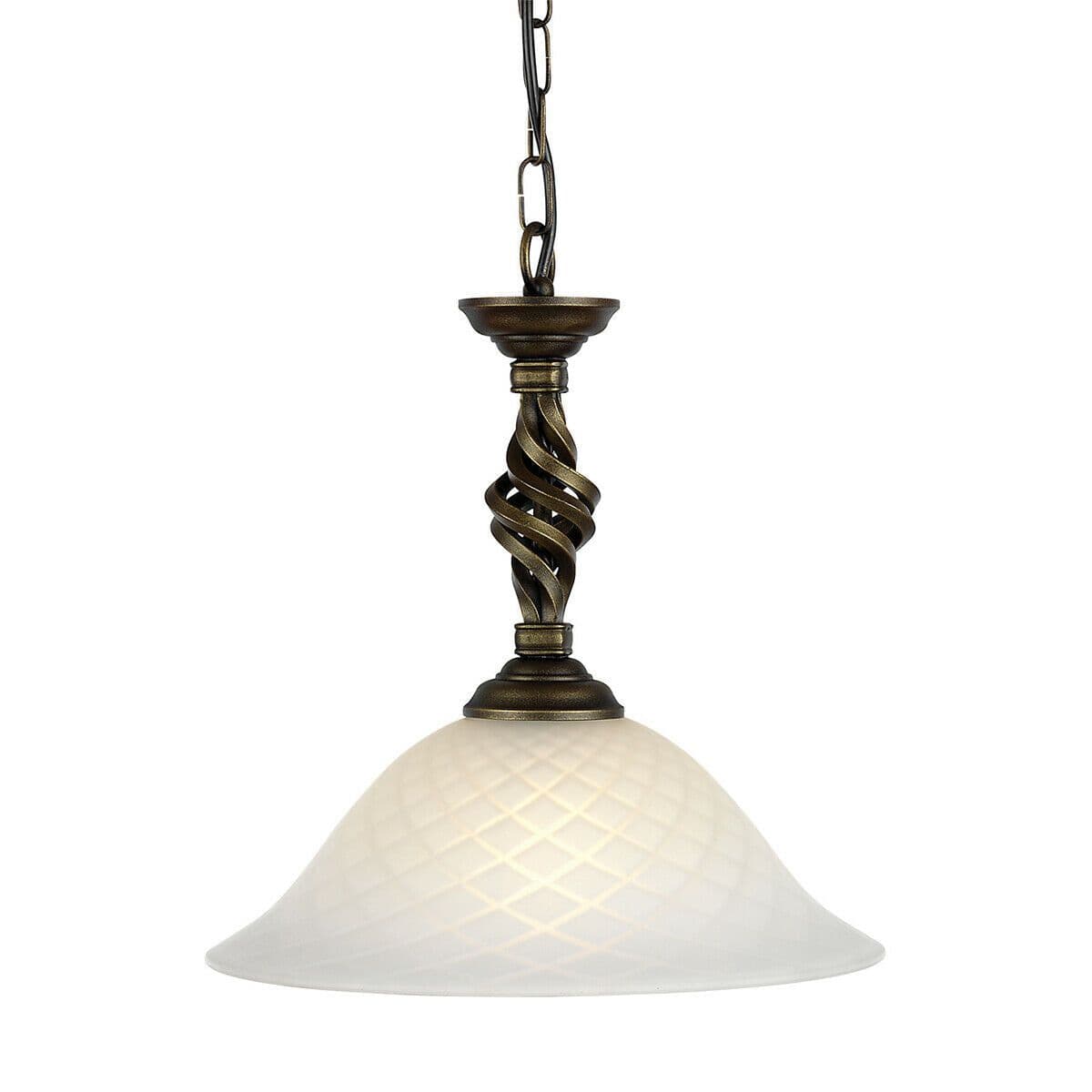 1 Bulb Ceiling Pendant Light Fitting Gold LED E27 100W Bulb
