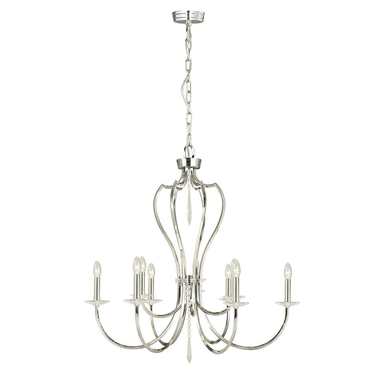 9Chandelier LIght Highly Polished Nickel LED E14 60W