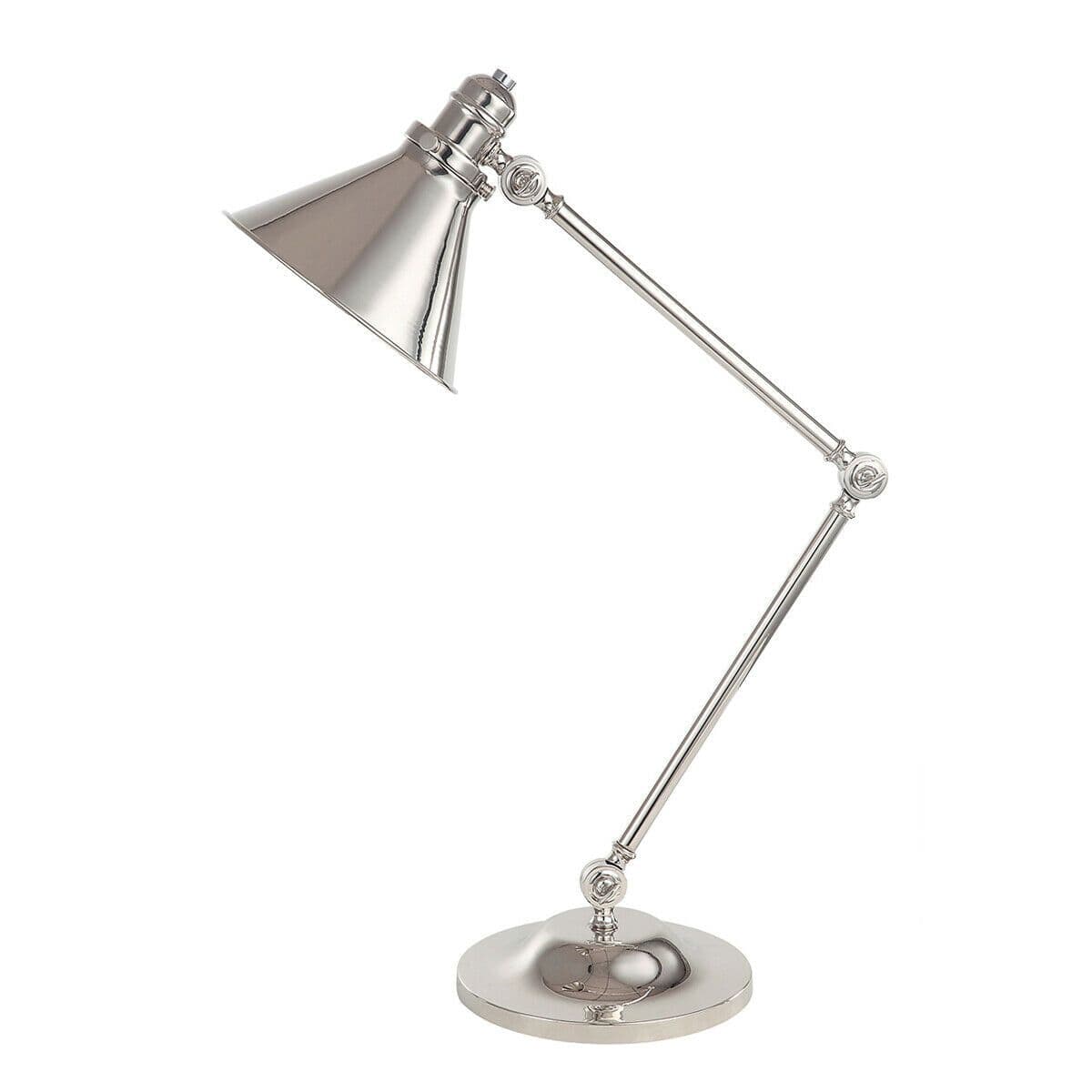 Table Lamp Highly Polished Nickel Finish LED E27 60W Single Bulb d02123