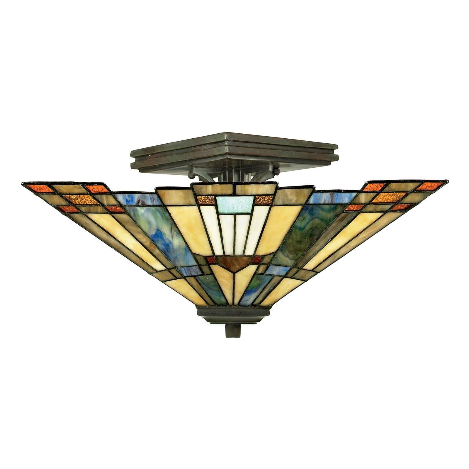 2 Bulb Semi Flush Light Valiant LED E27 60W Bulb