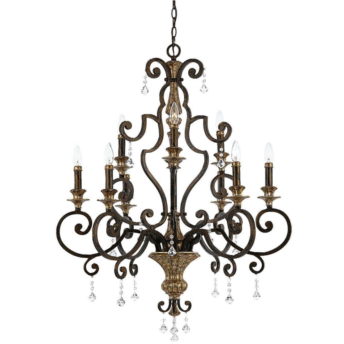 9 Bulb Chandelier Hanging Pendant LIght Heirloom LED E14 60W Bulb