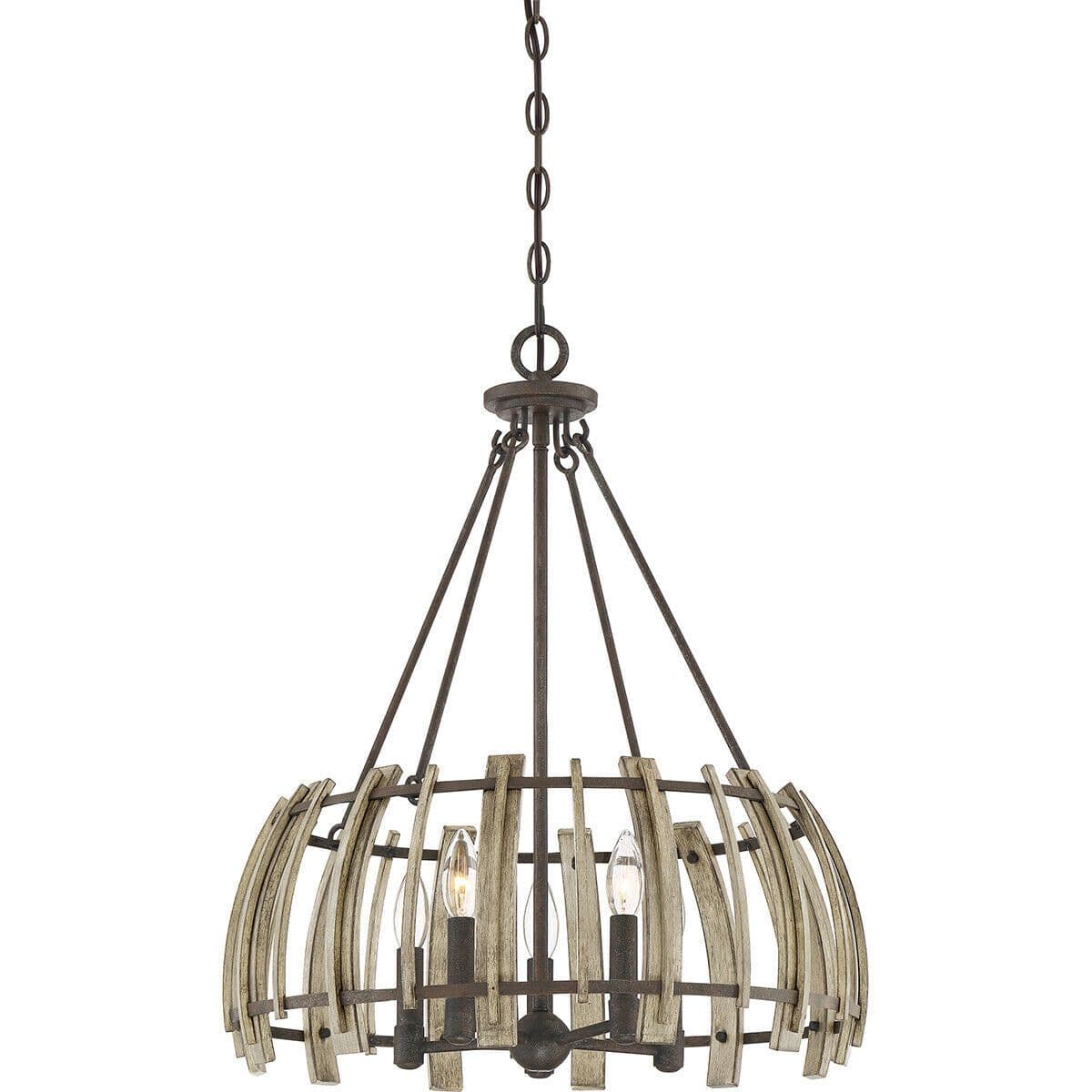 5 Bulb Ceiling Pendant Light Fitting Rustic LED E14 60W Bulb