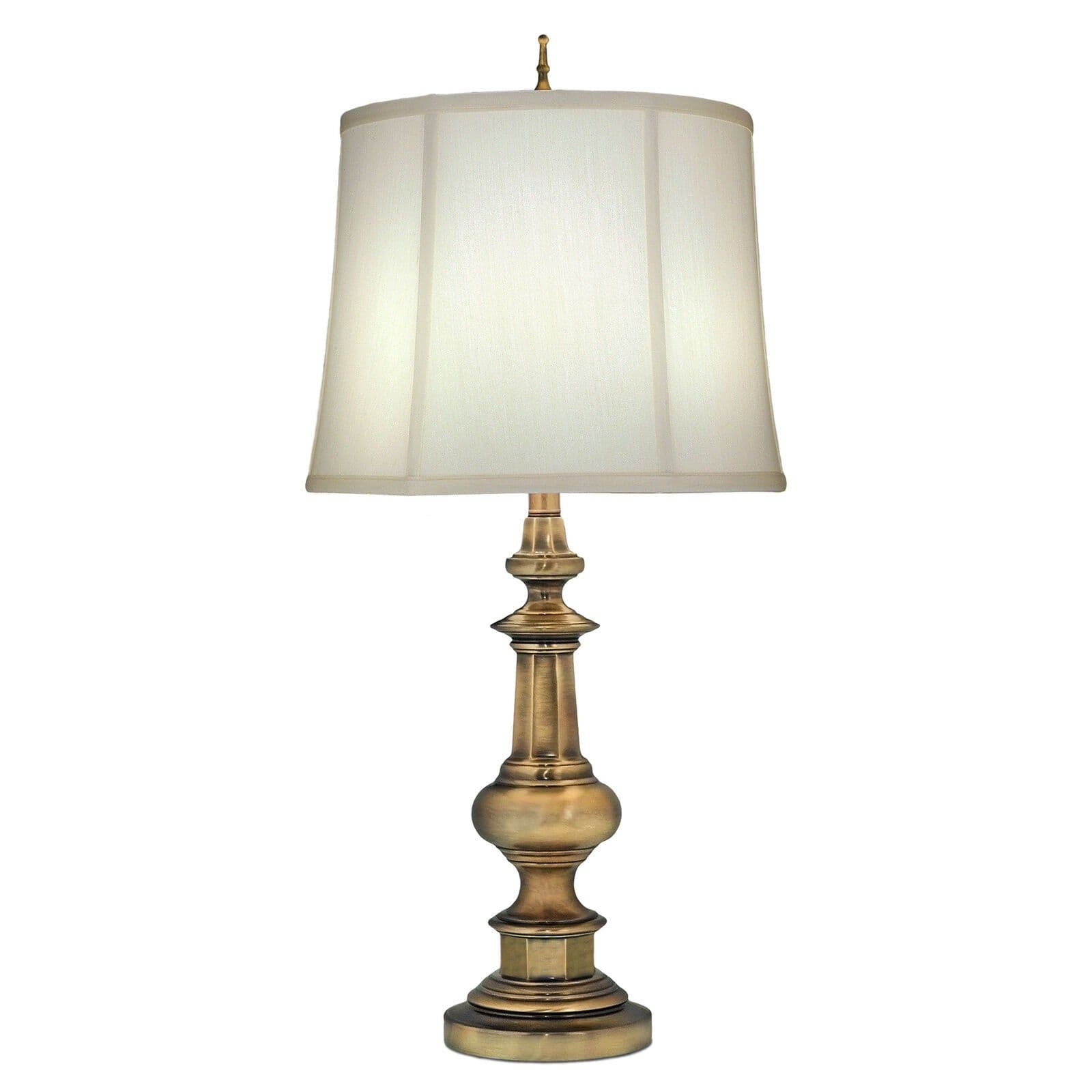 Table Lamp Traditional Zince Cast Shadow Shade Antique Brass LED E27 60W