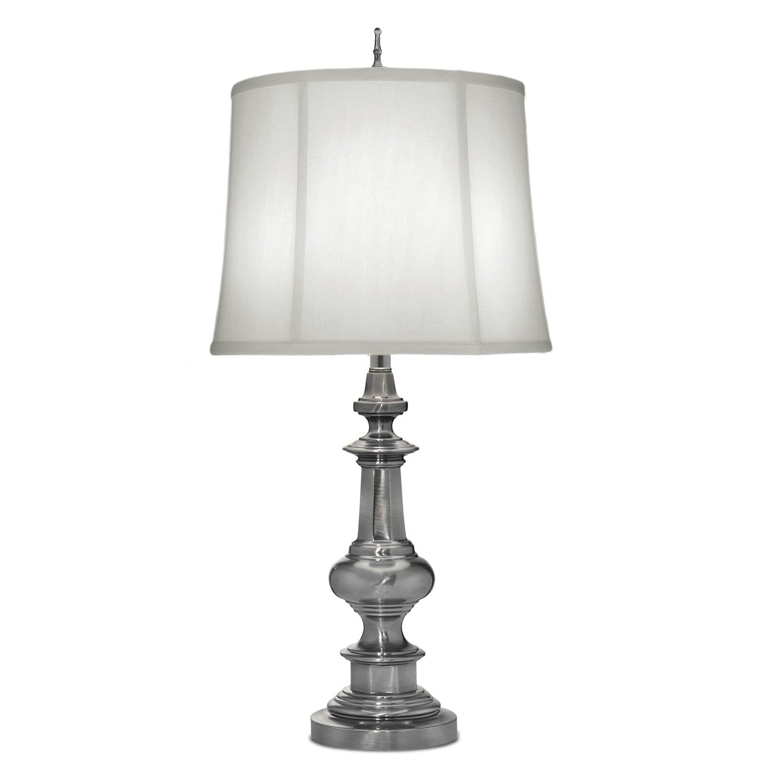 Table Lamp Traditional Zince Cast Shadow Shade Antique Nickel LED E27 60W