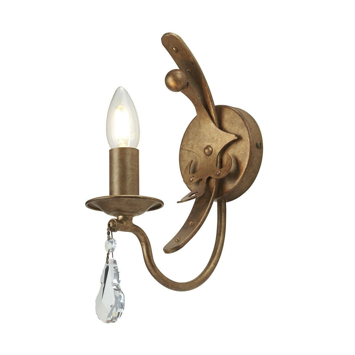 Wall Light Shaped Chandelier Hand Crafted Patina LED E14 60W