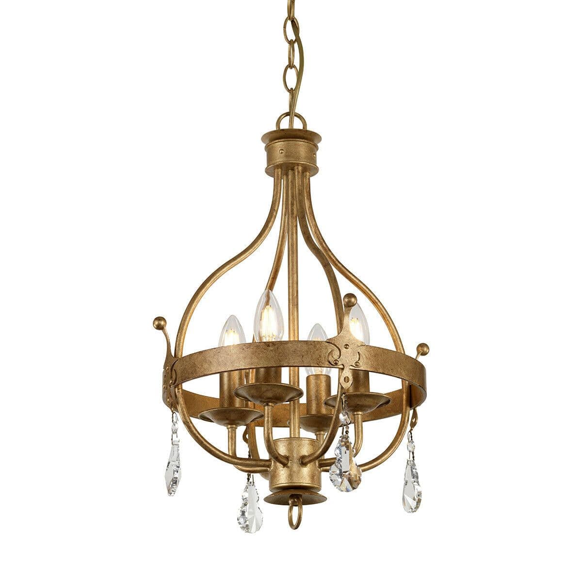 4 Bulb Ceiling Pendant Light Fitting Patina LED E14 60W Bulb