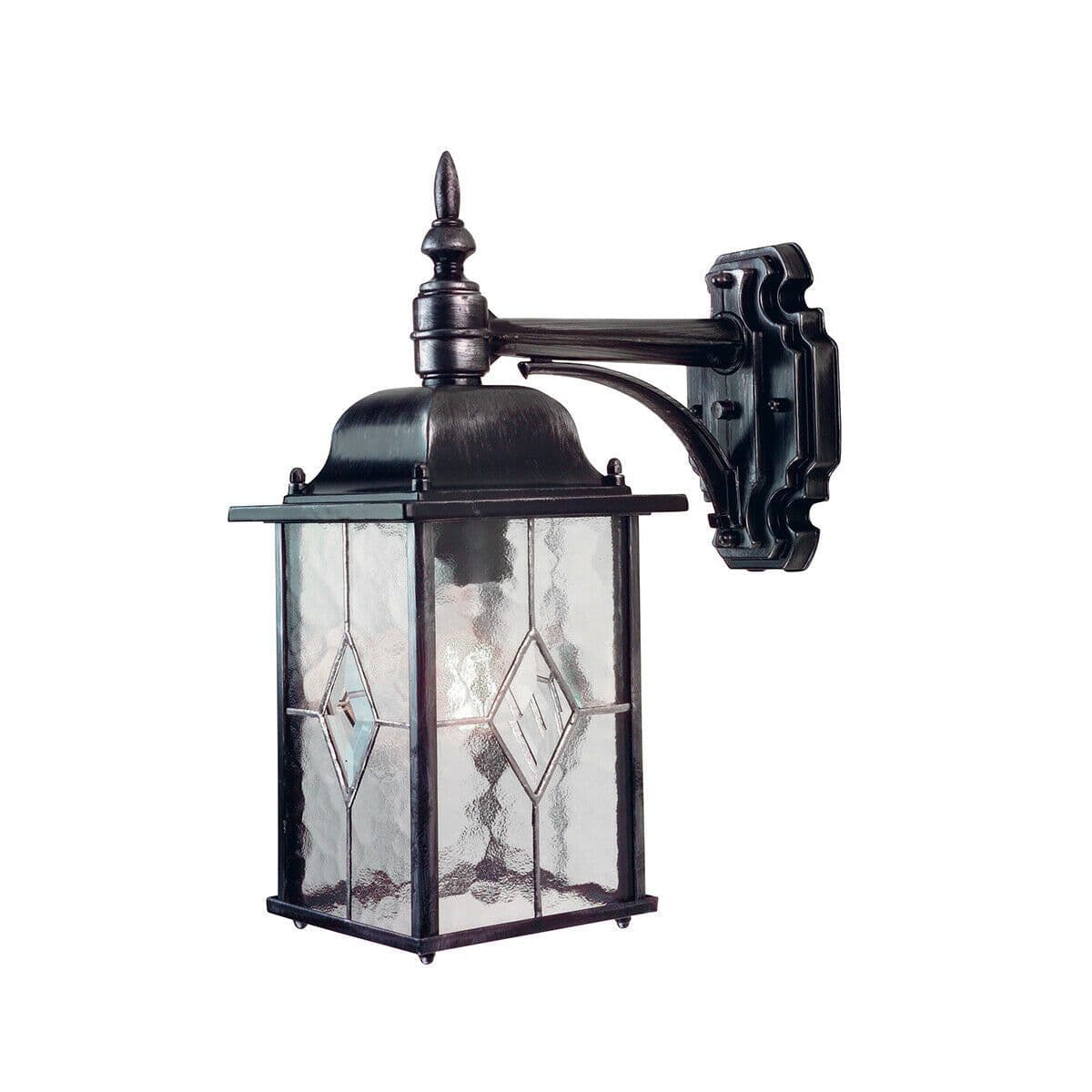 IP43 Wall Light Sconce Silver LED E27 100W Bulb Outside External d02602