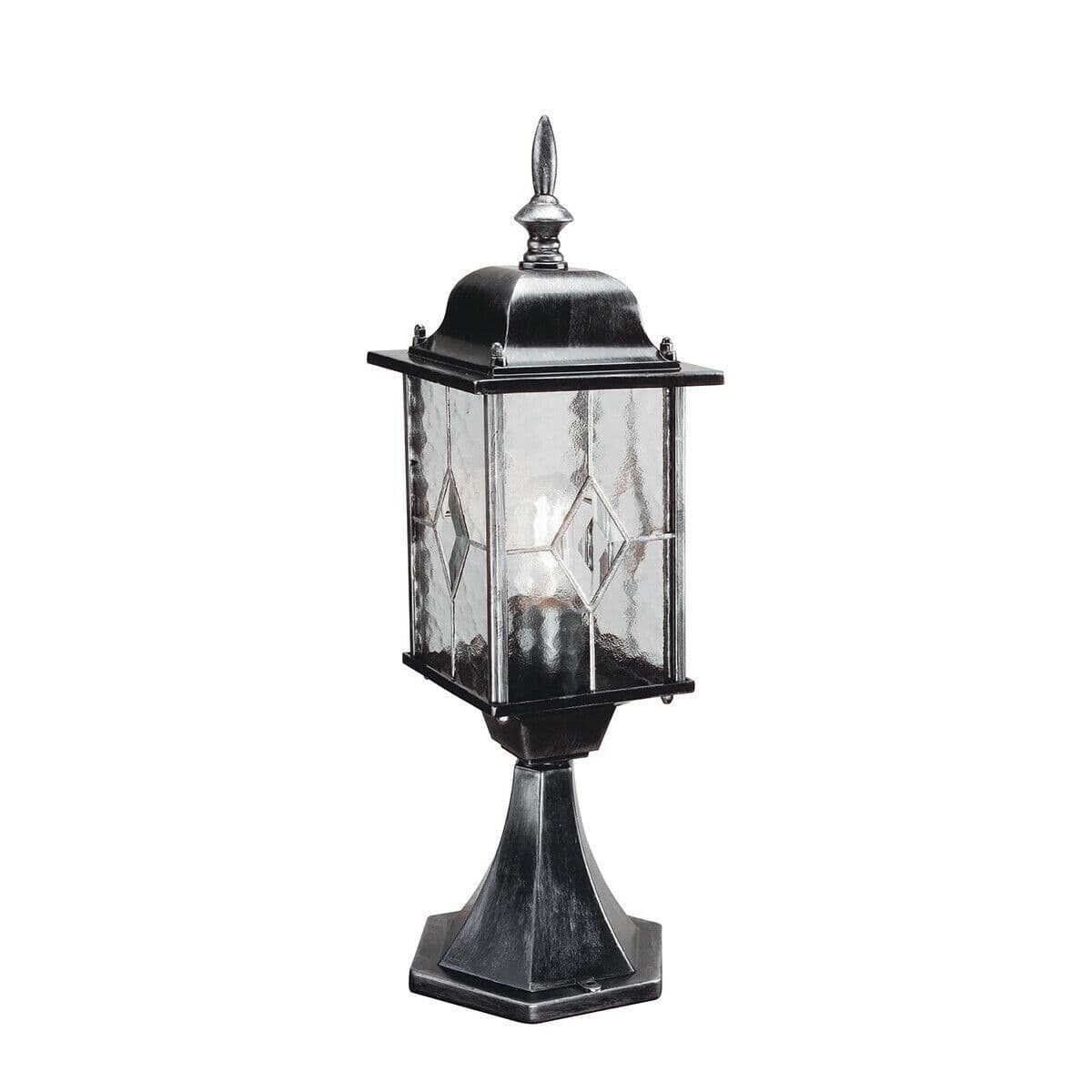IP43 1 Bulb Wall Ground Pedestal Silver LED E27 100W