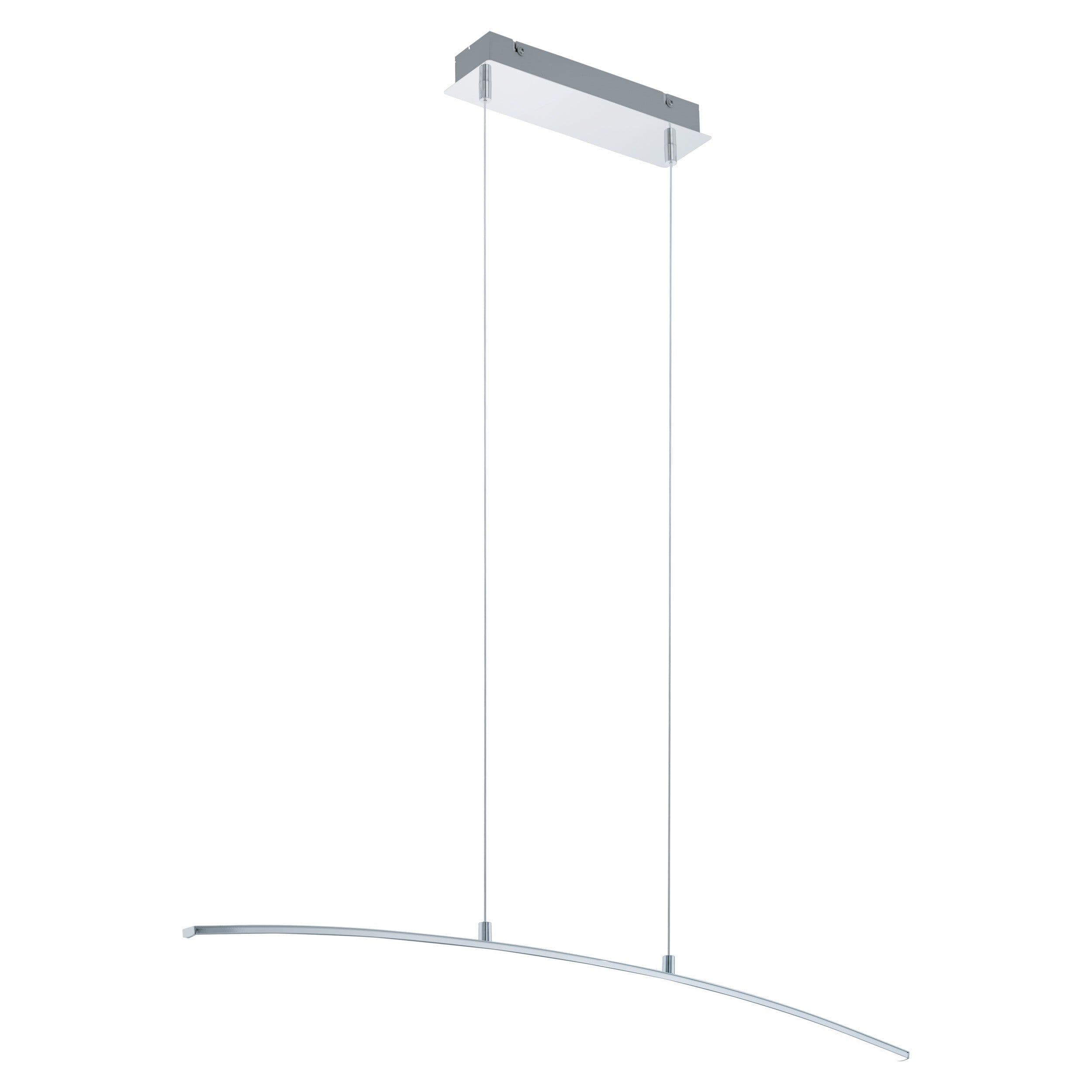 Pendant Light Aluminium Chrome Plated Steel Shade Bulb LED 14W Included