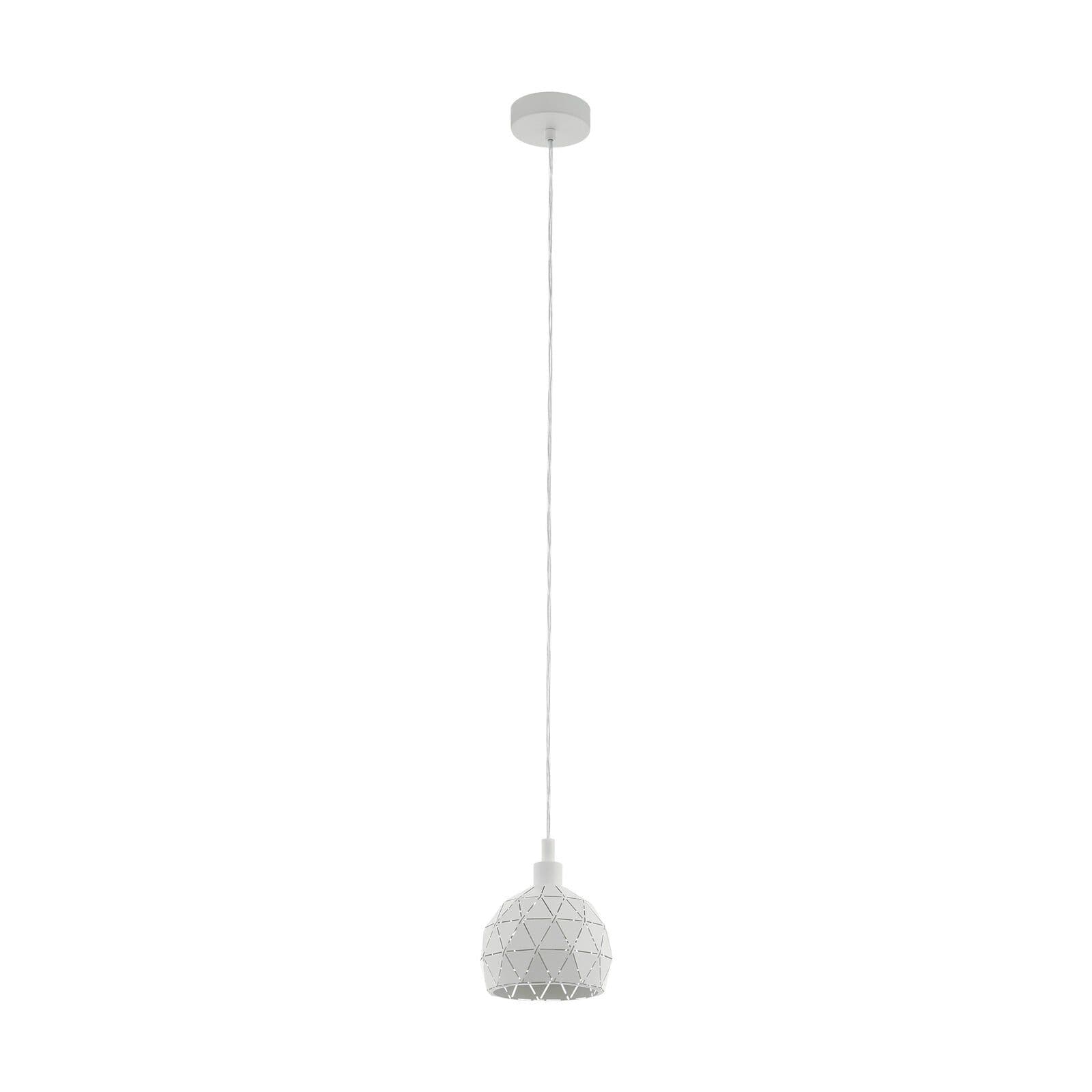 Pendant Light Powder Coated Steel Faceted Shade Bulb E14 1x40W
