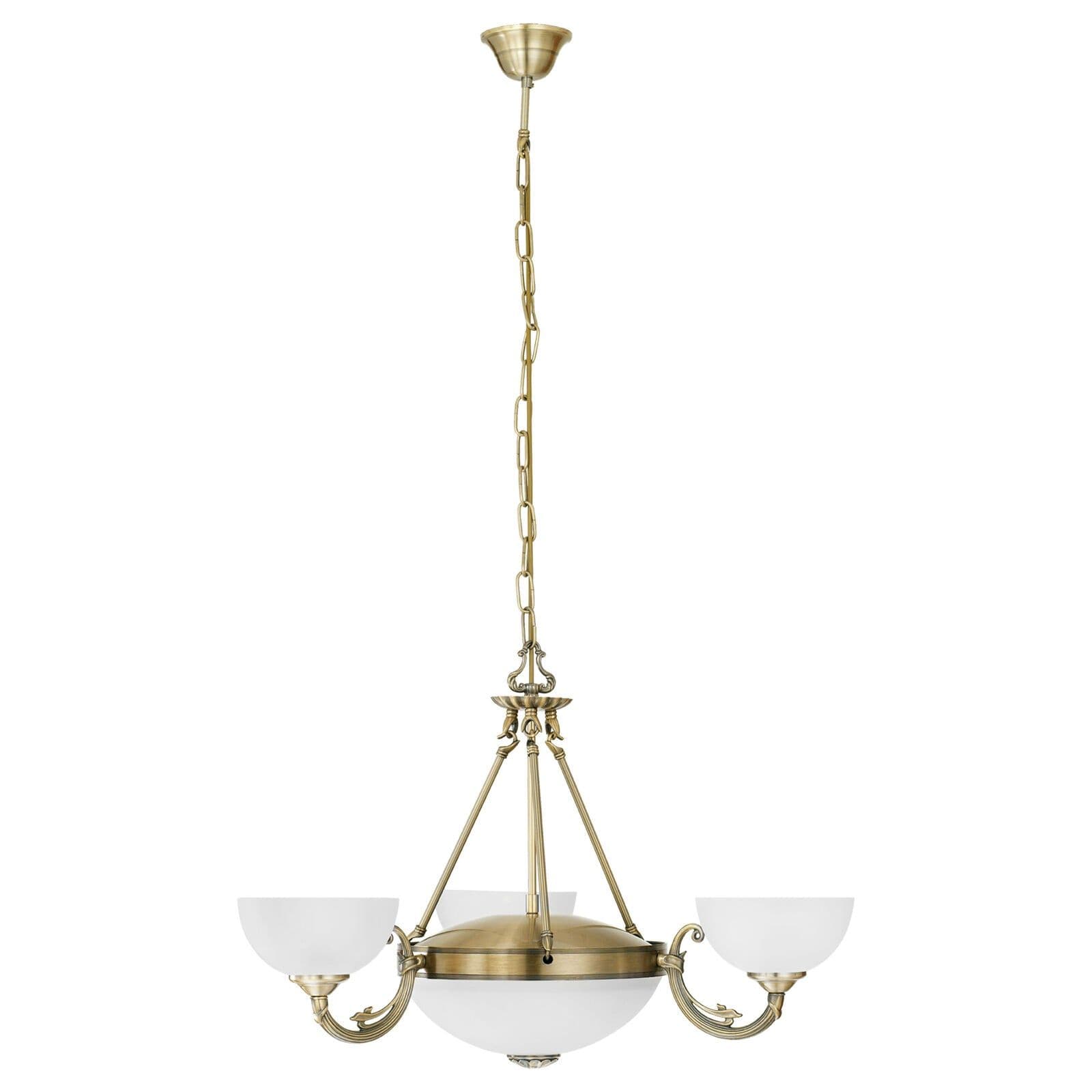 Pendant Light Bronzed Shade Satin Glass Bulb E14 E27 3x40W 2x60W