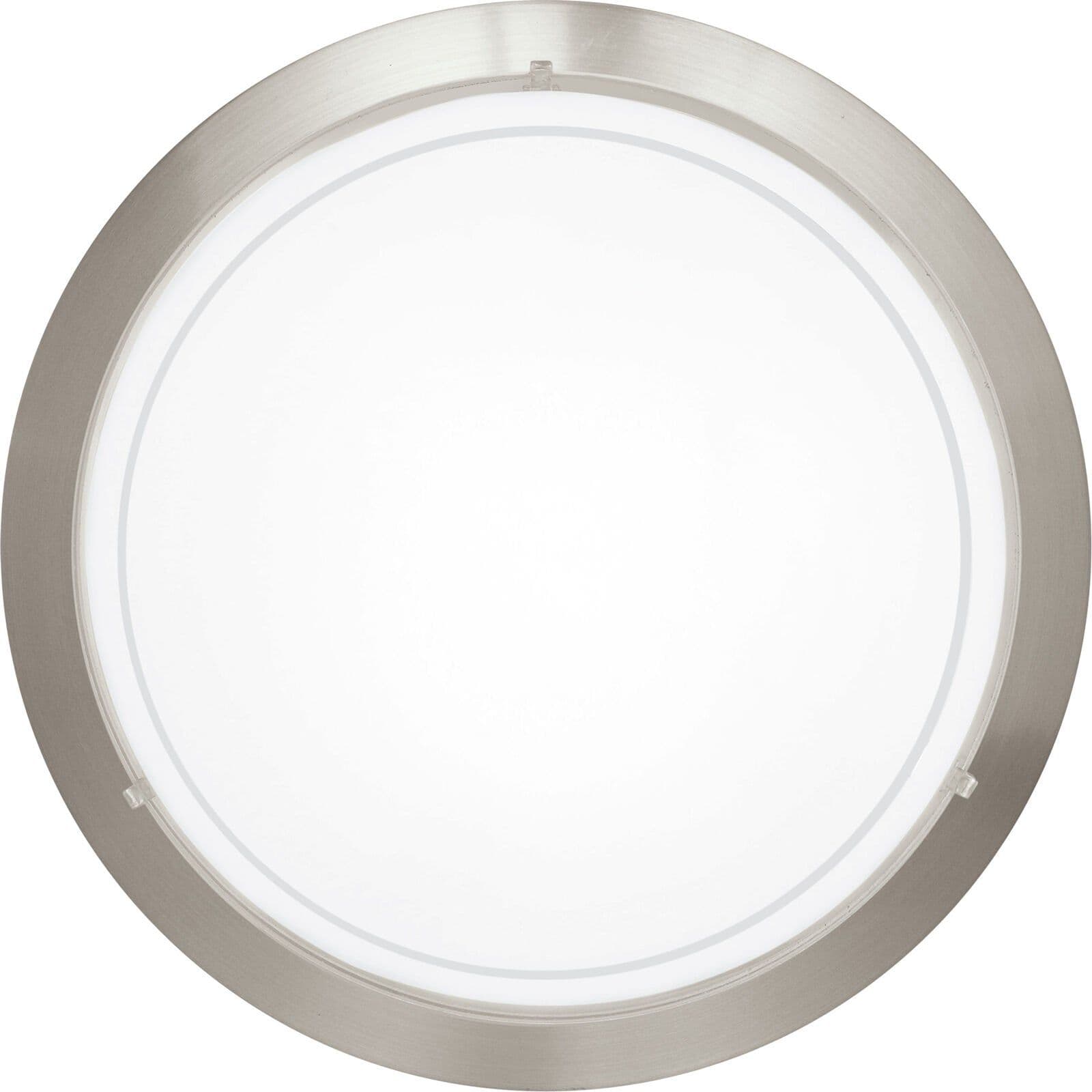 Wall Flush Ceiling Light Satin Nickel Clear Glass Painted Bulb E27 1x60W