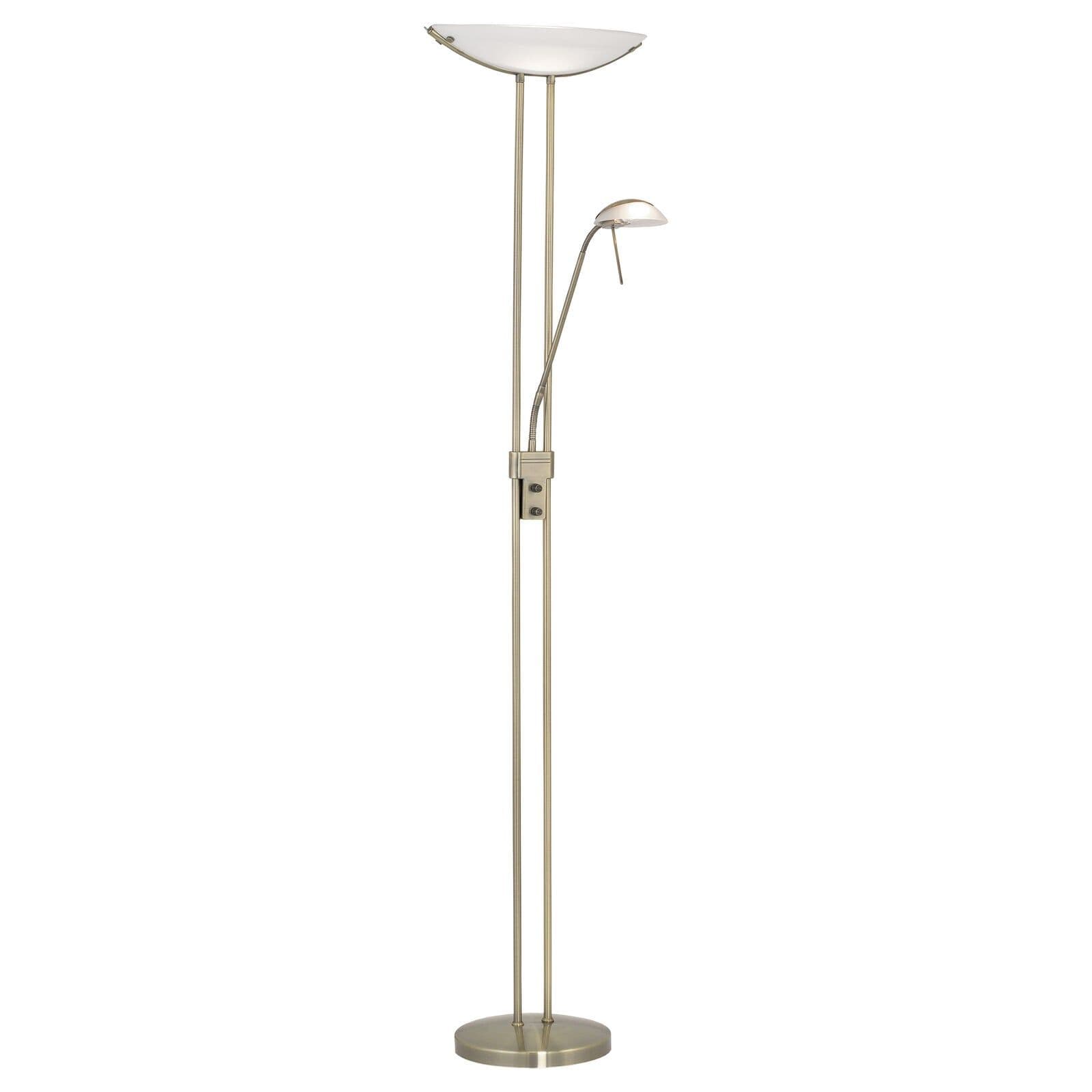 Floor Lamp Light Bronzed Shade Satin Glass Bulb R7S G9 1x230W 1x33W