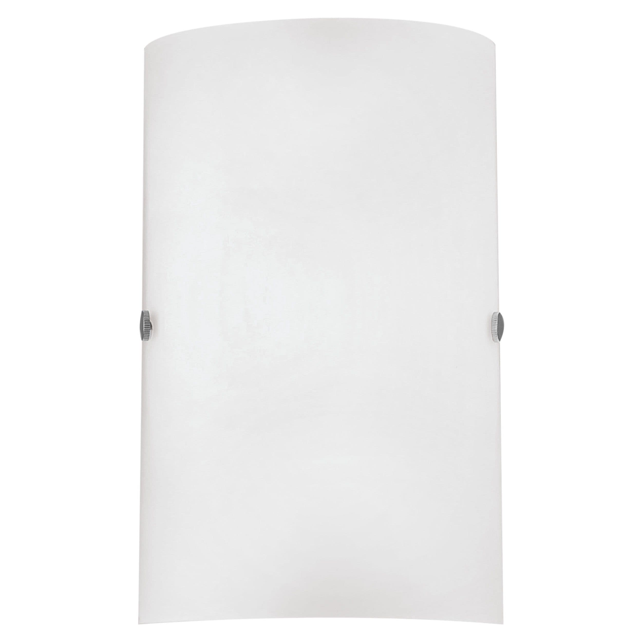 Wall Light Satin Nickel Shade Satinized Glass Bulb E14 1x60W