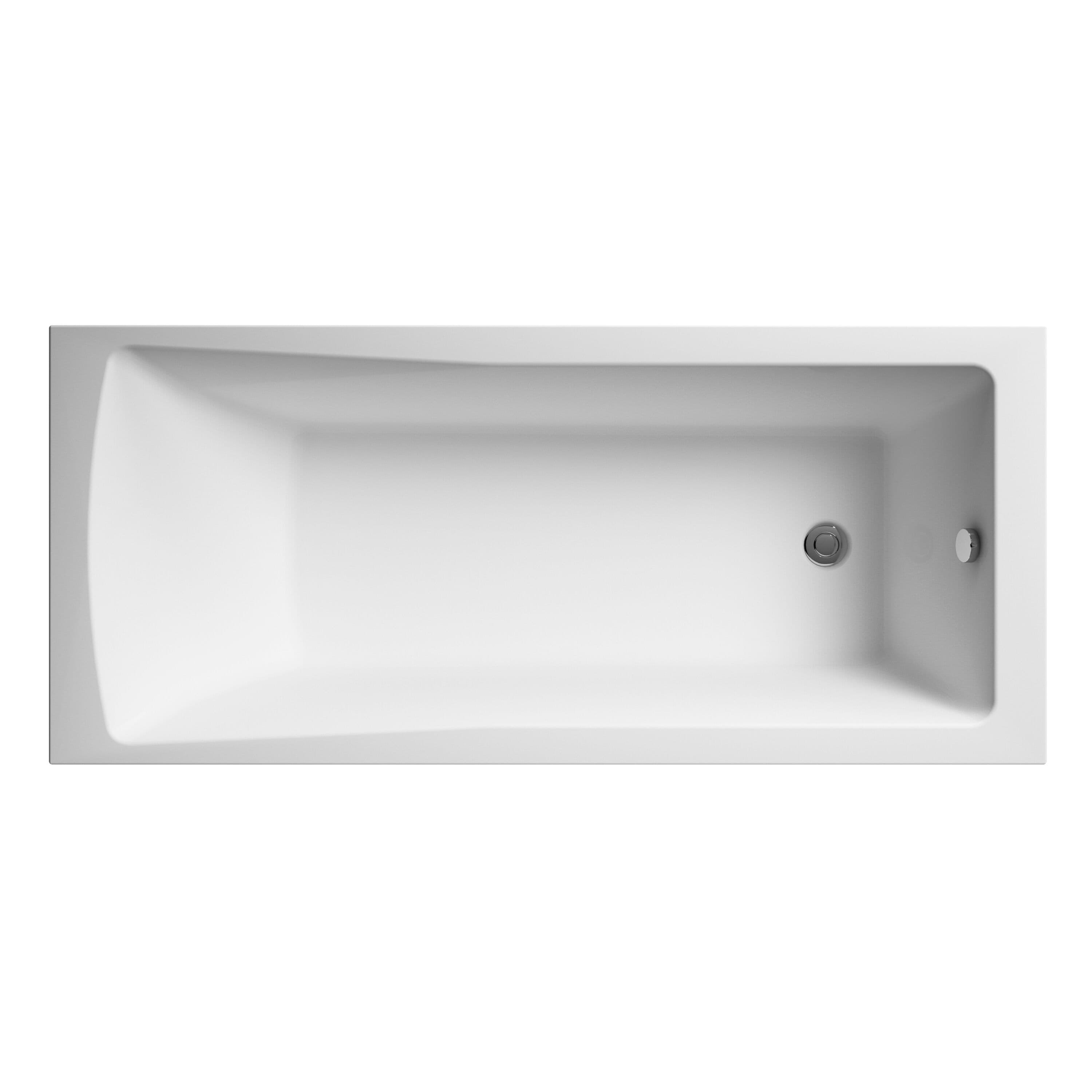 Single Ended Straight Shower Bath Leg Set 1400mm x 700mm