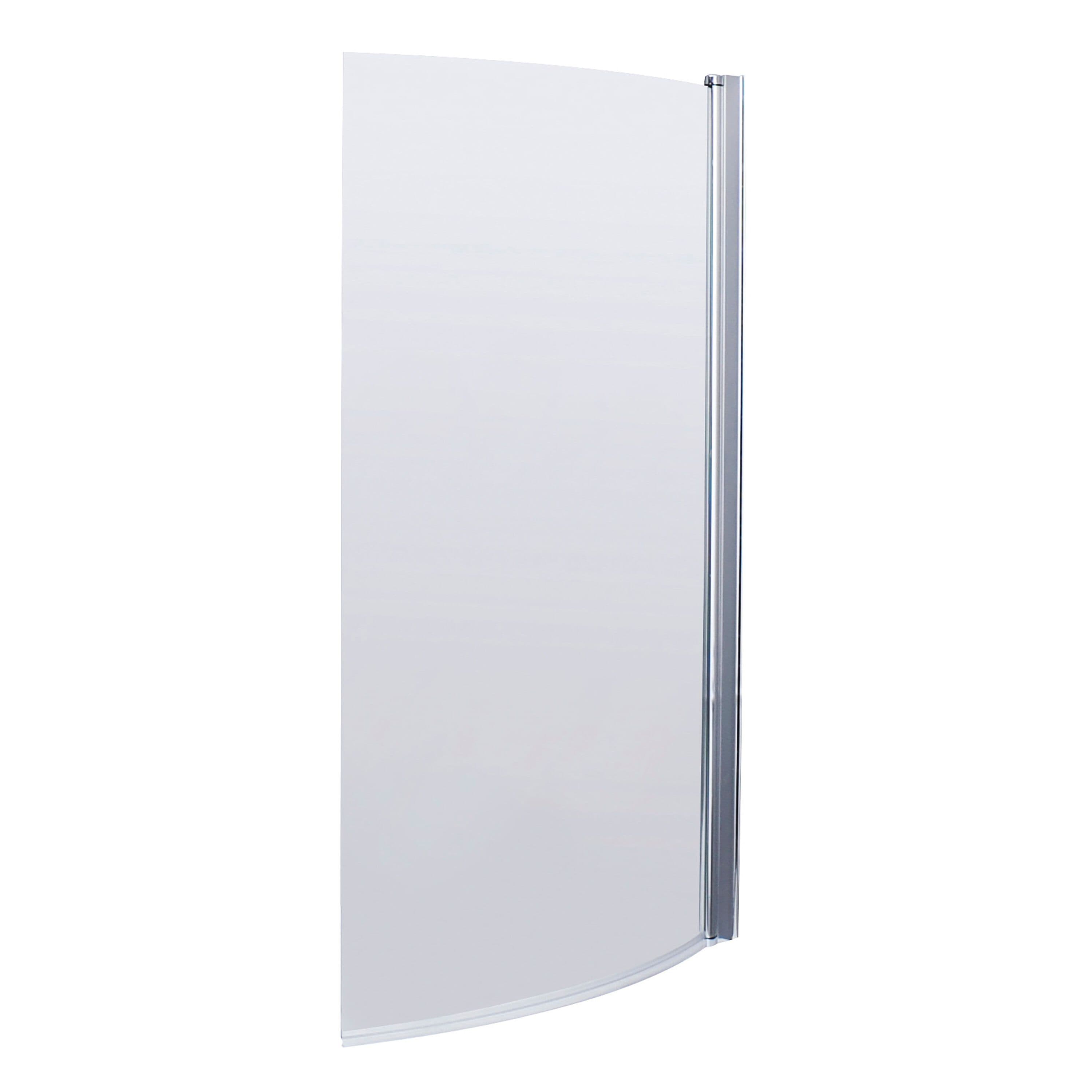 Curved 6mm Toughened Safety Glass Reversible B Bath Screen Chrome