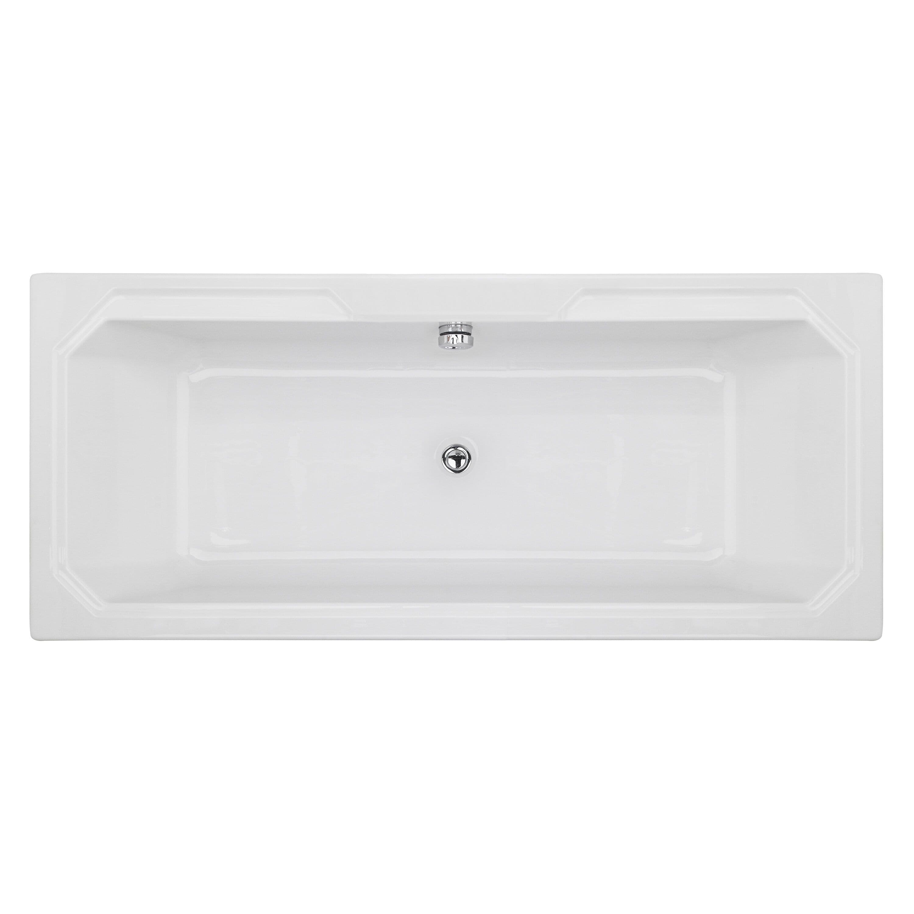Traditional Straight Double Ended Shower Bath Tub 1800mm x 800mm