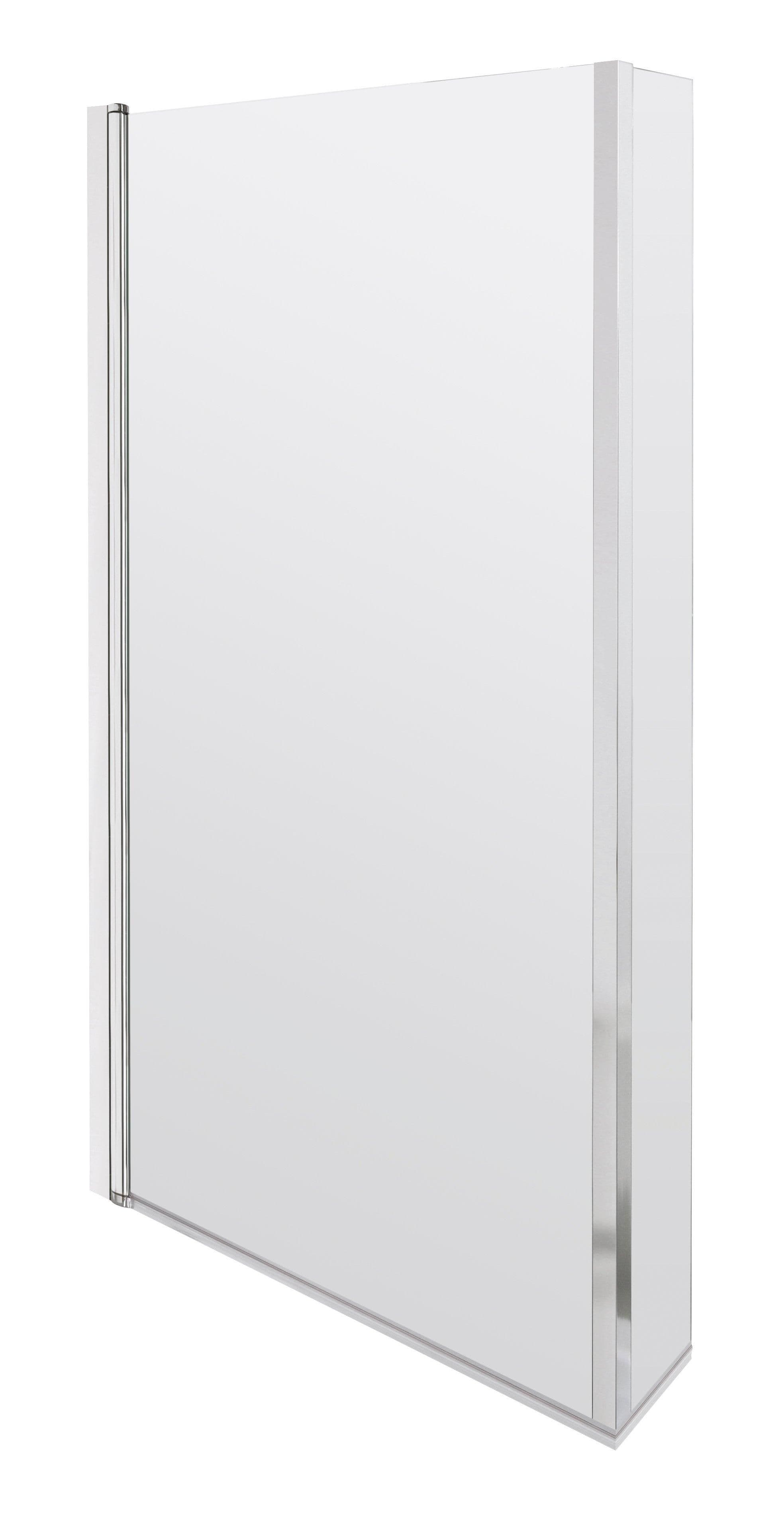 6mm Toughened Safety Glass Reversible L Shaped Bath Hinged Screen