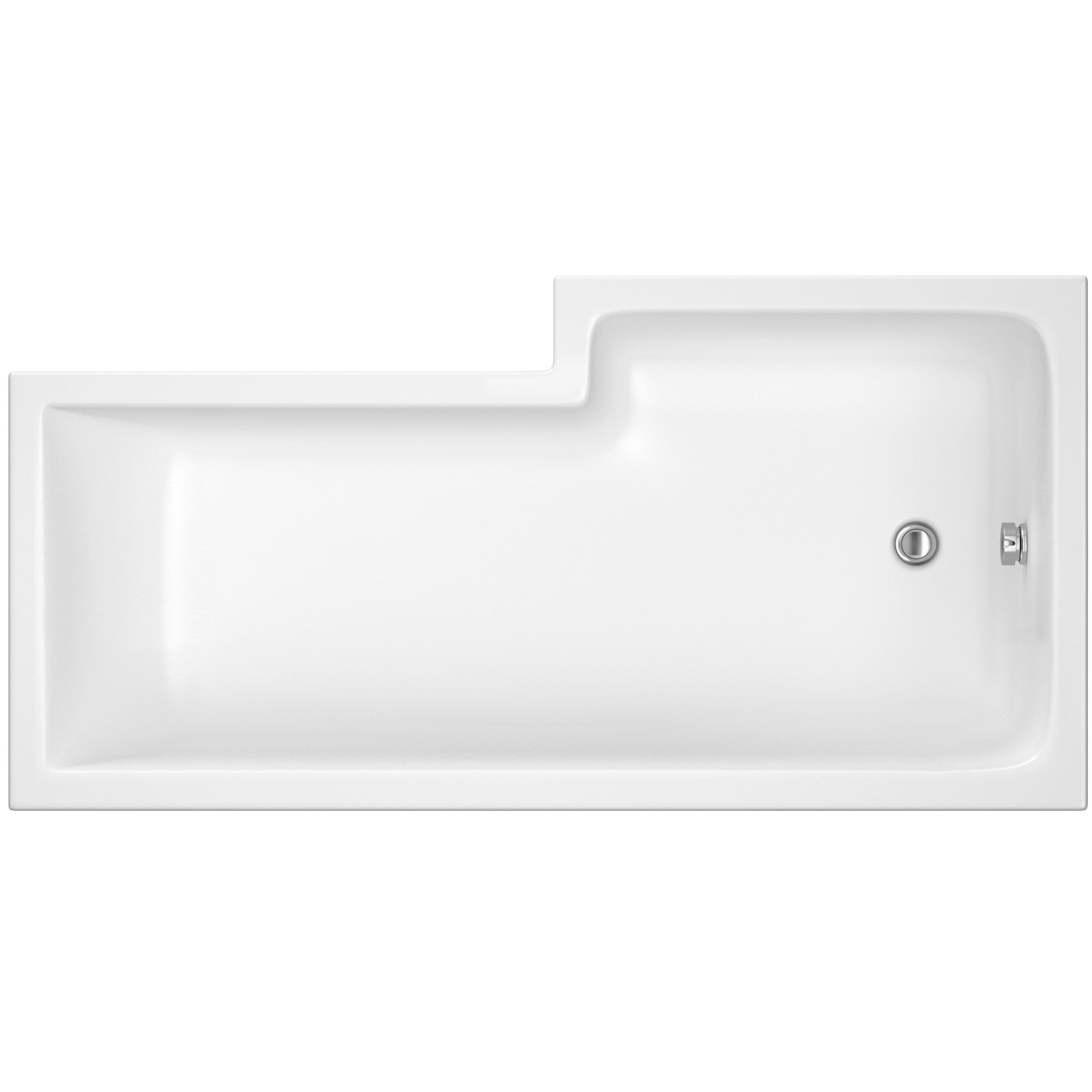 L Shape Left Hand Shower Bath Tub Leg Set 1600mm