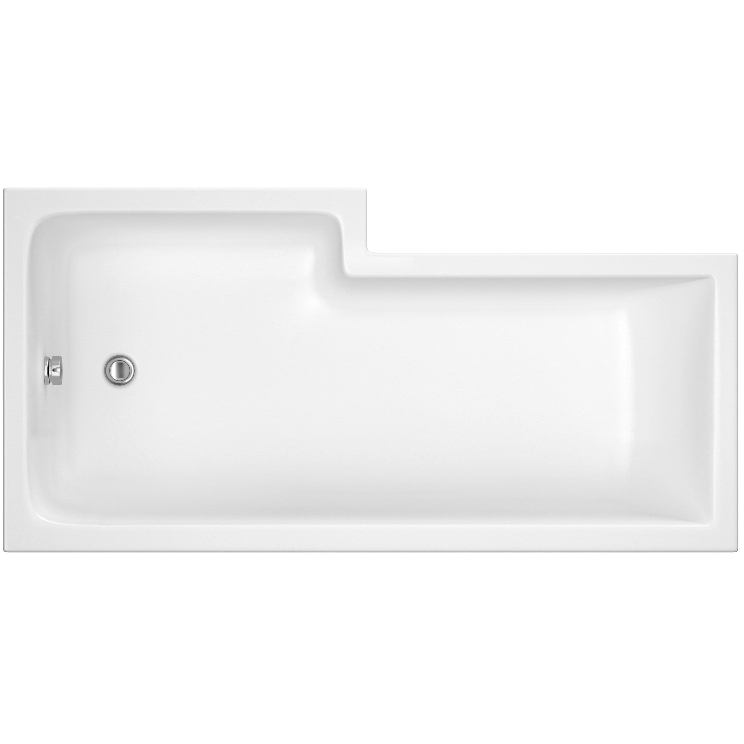 L Shape Right Hand Shower Bath Tub Leg Set 1600mm