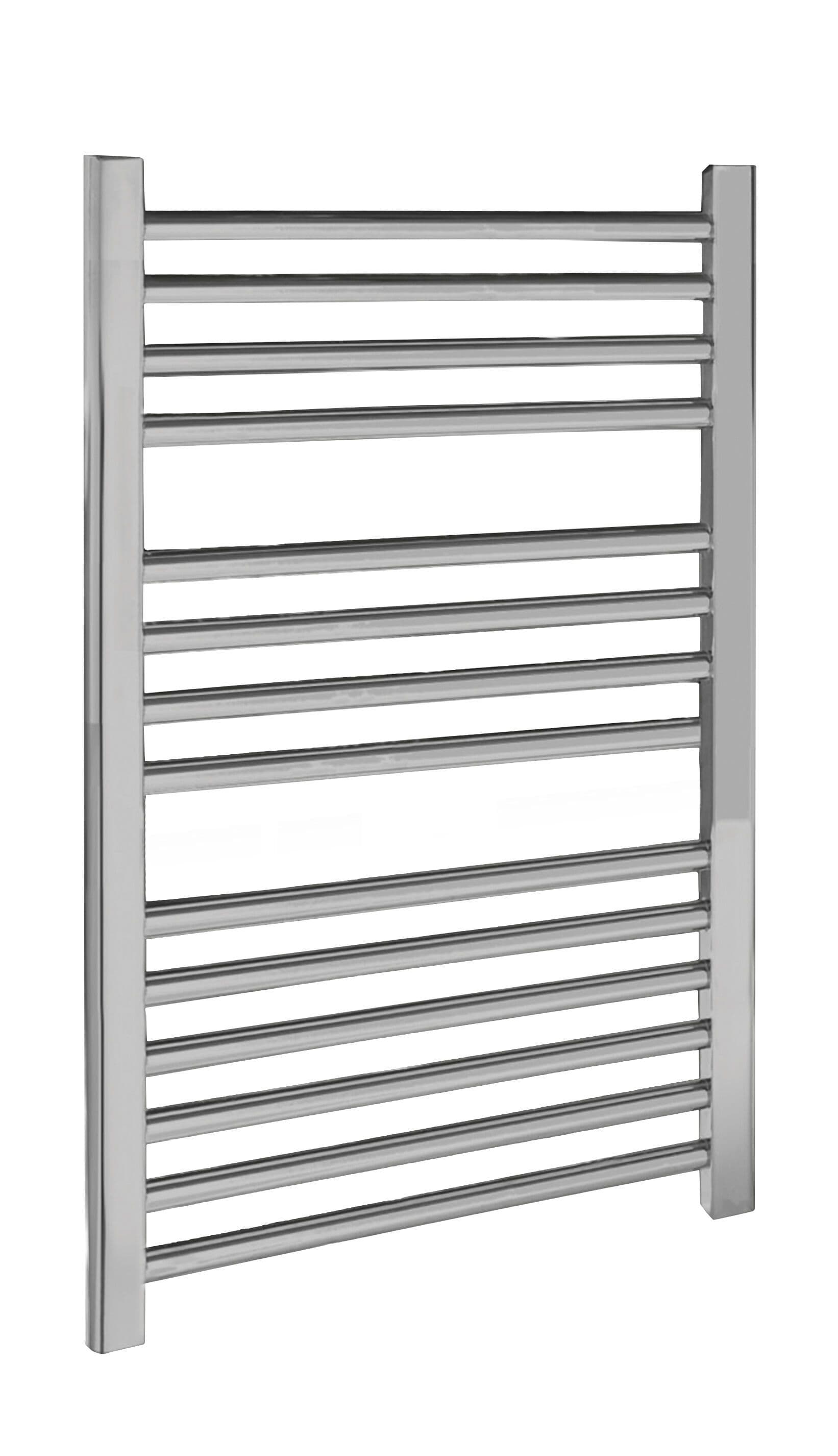 Heated Vertical Towel Rail Straight Rails 679 BTU Chrome 700x 500mm