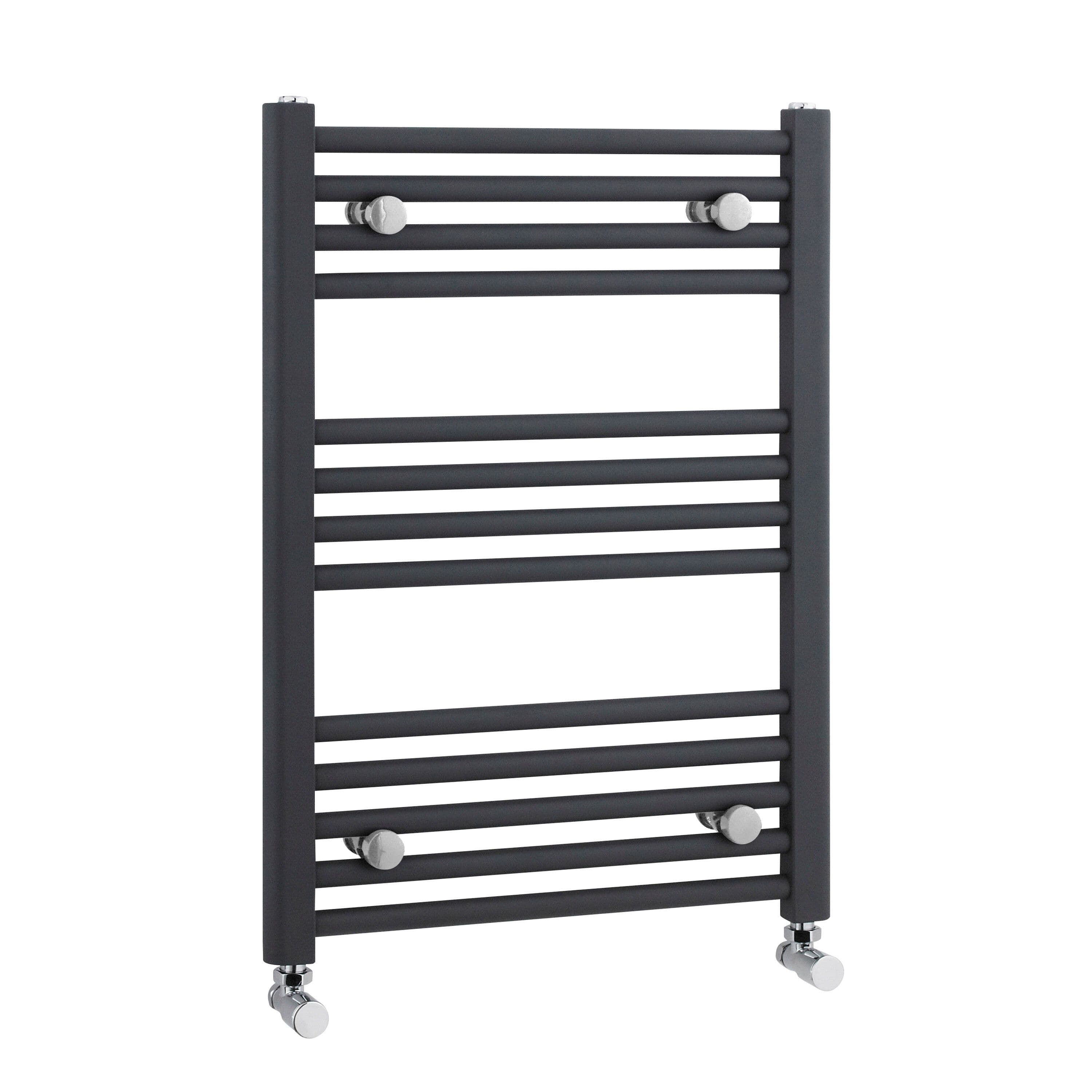 Heated Vertical Towel Rail Straight 1028 BTU Anthracite 700x 500mm