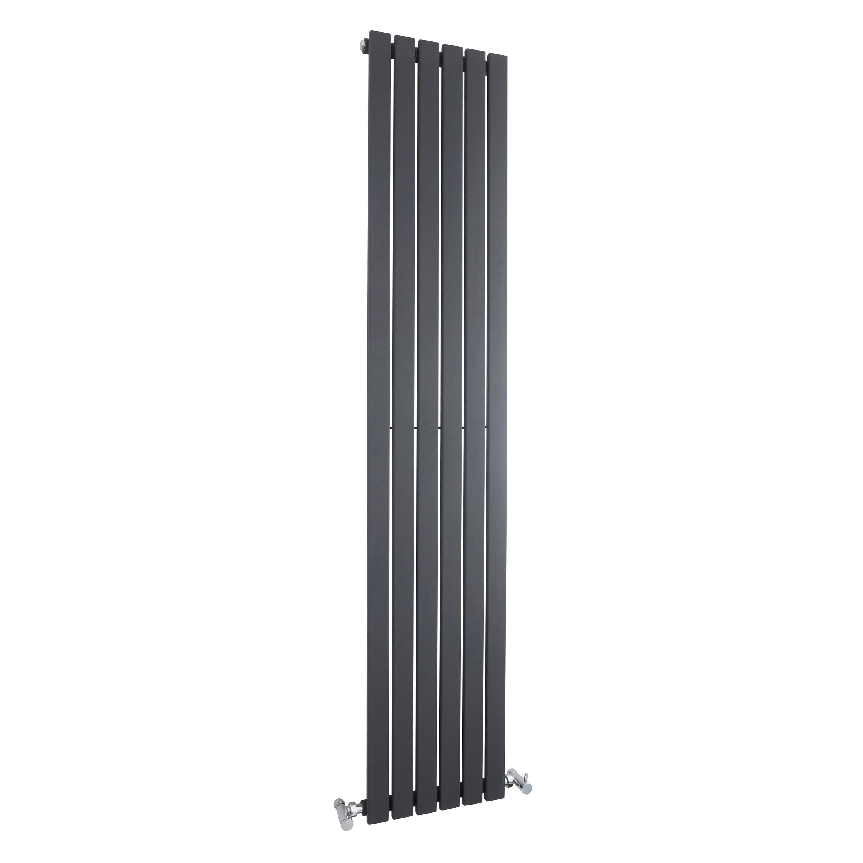 Square Vertical Single Panel Radiator 2307 BTU Anthracite 1800x354mm