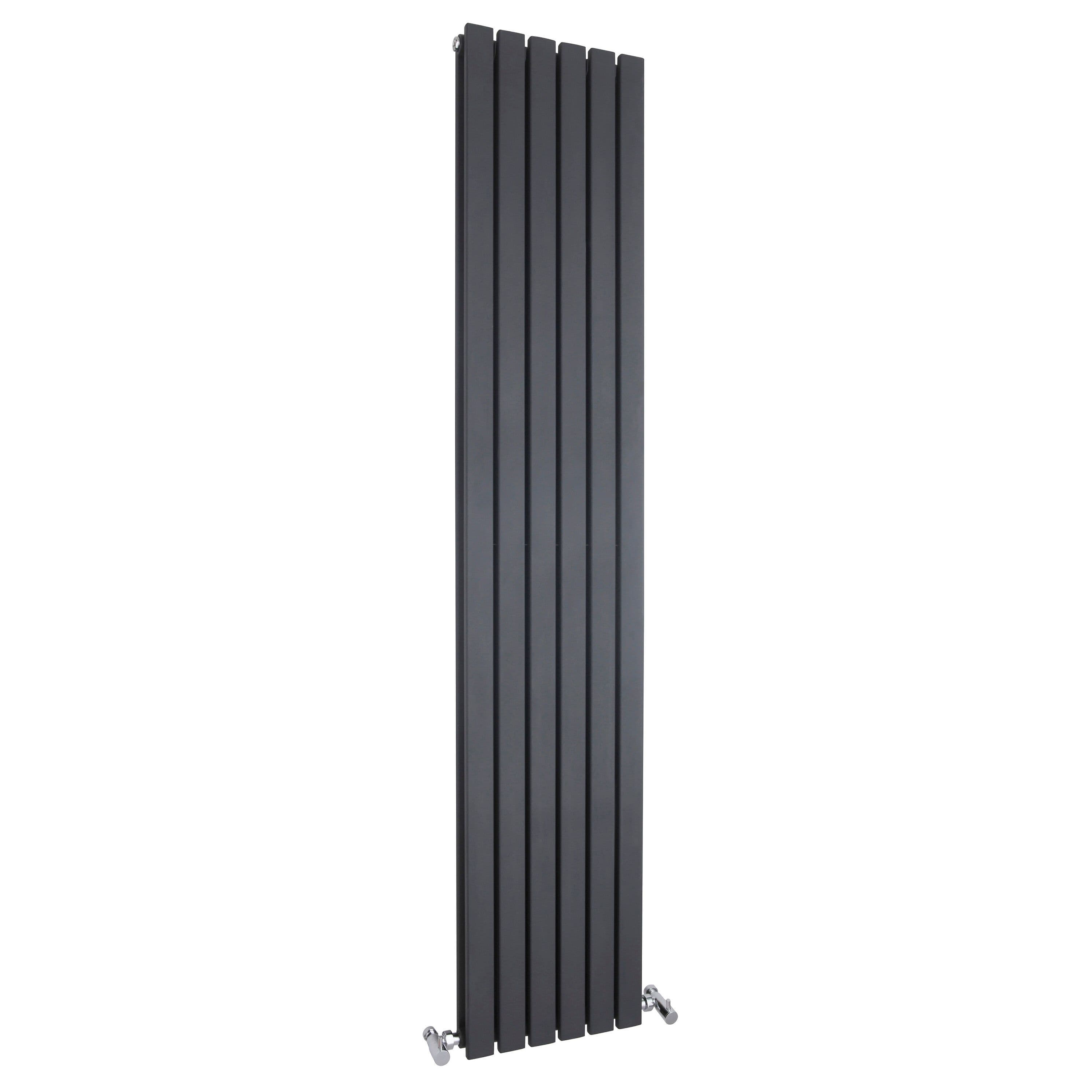 Vertical Double Panel Radiator 3878 BTU Anthracite 1800x 354mm