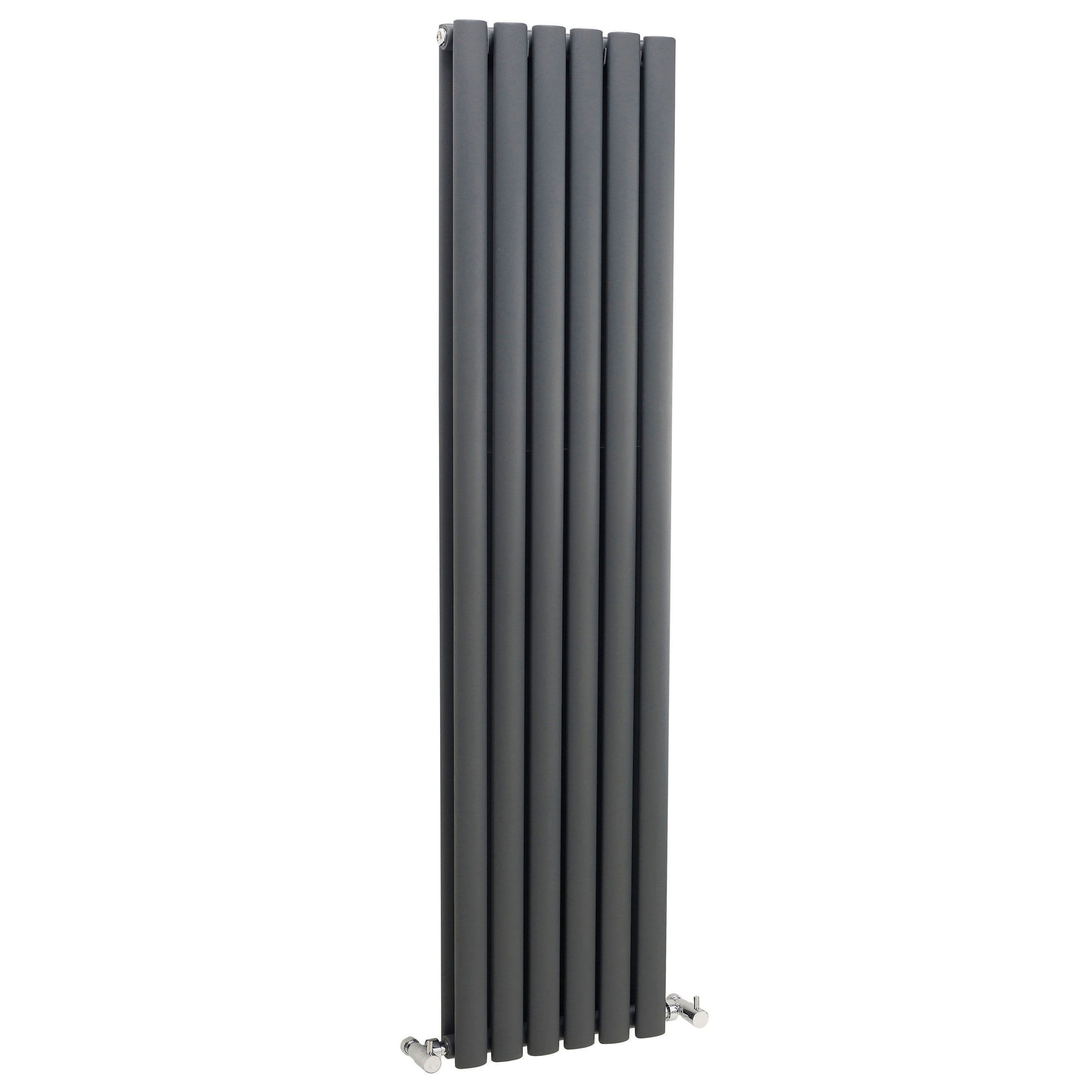 Vertical Double Panel Radiator 3099 BTU Anthracite 1500 x 354mm