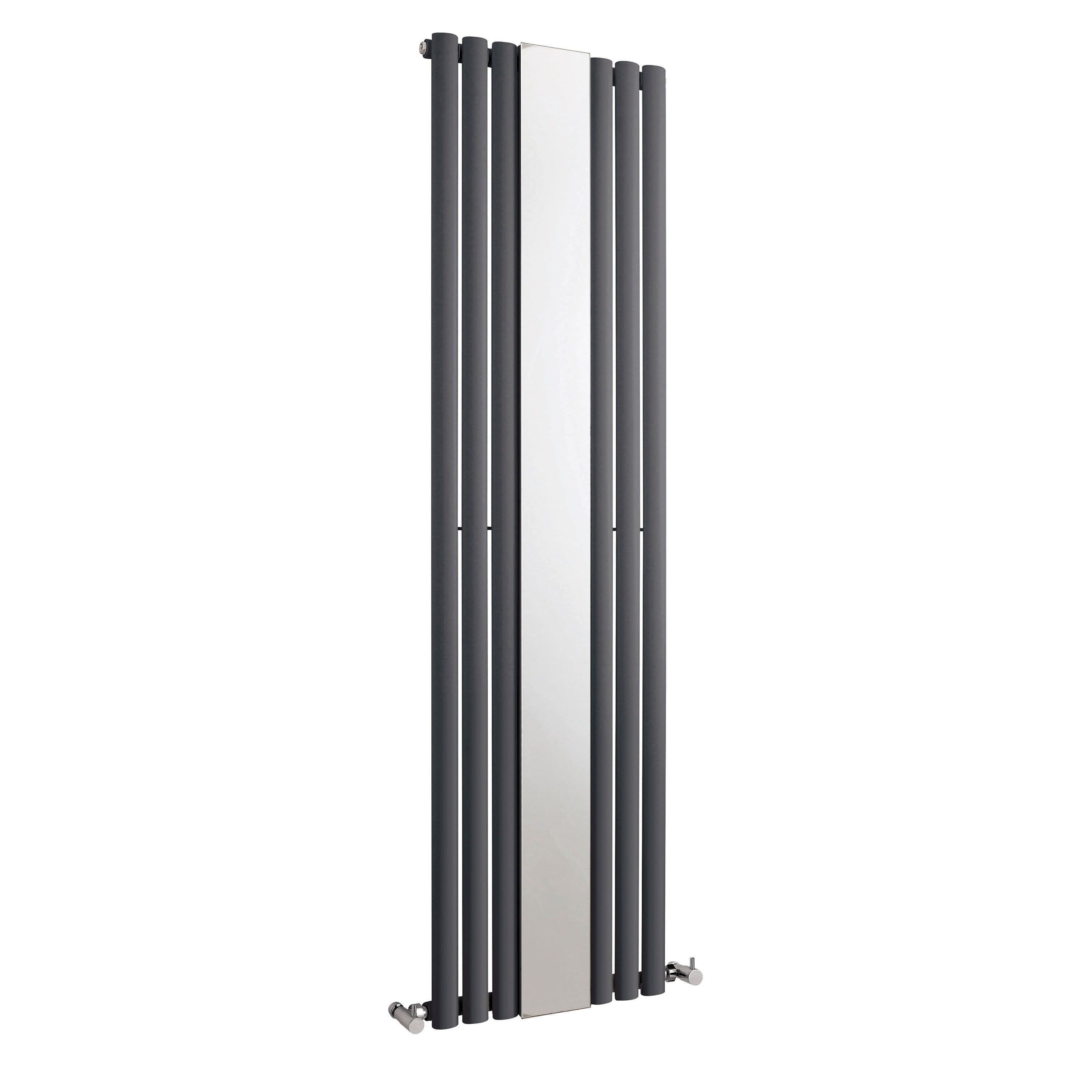 Vertical Single Panel Radiator Mirror 2566 BTU Anthracite 1800x499mm