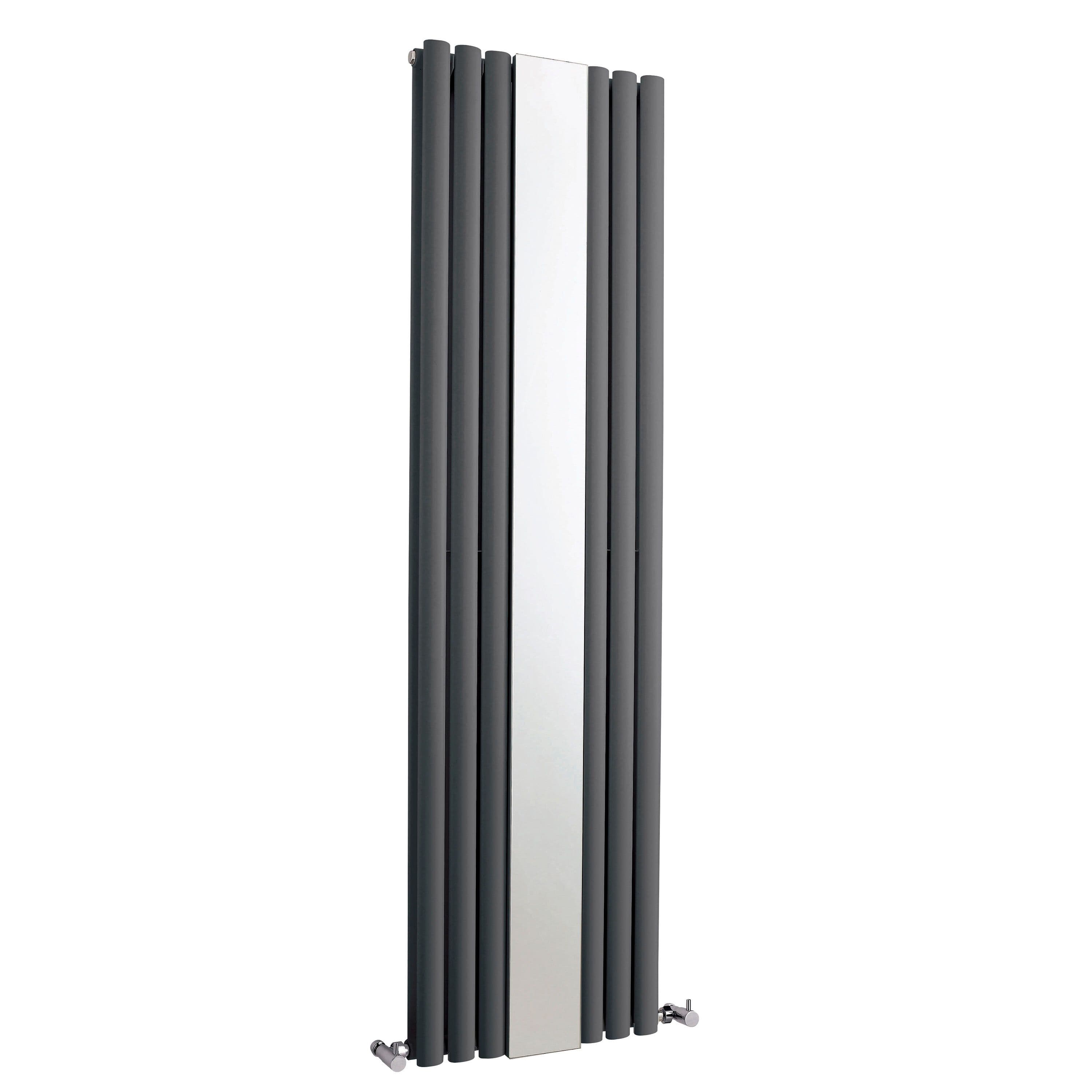 Vertical Double Panel Radiator Mirror Anthracite 1800 x 499mm