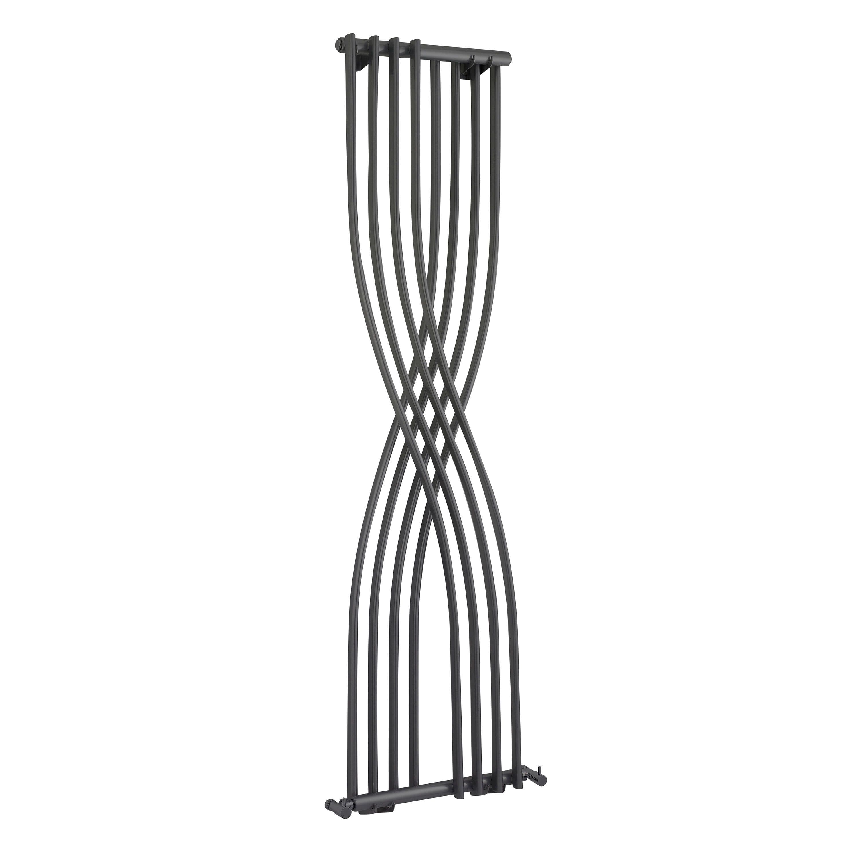 Curved Designer Radiator 2020 BTU Anthracite 1775mm x 450mm