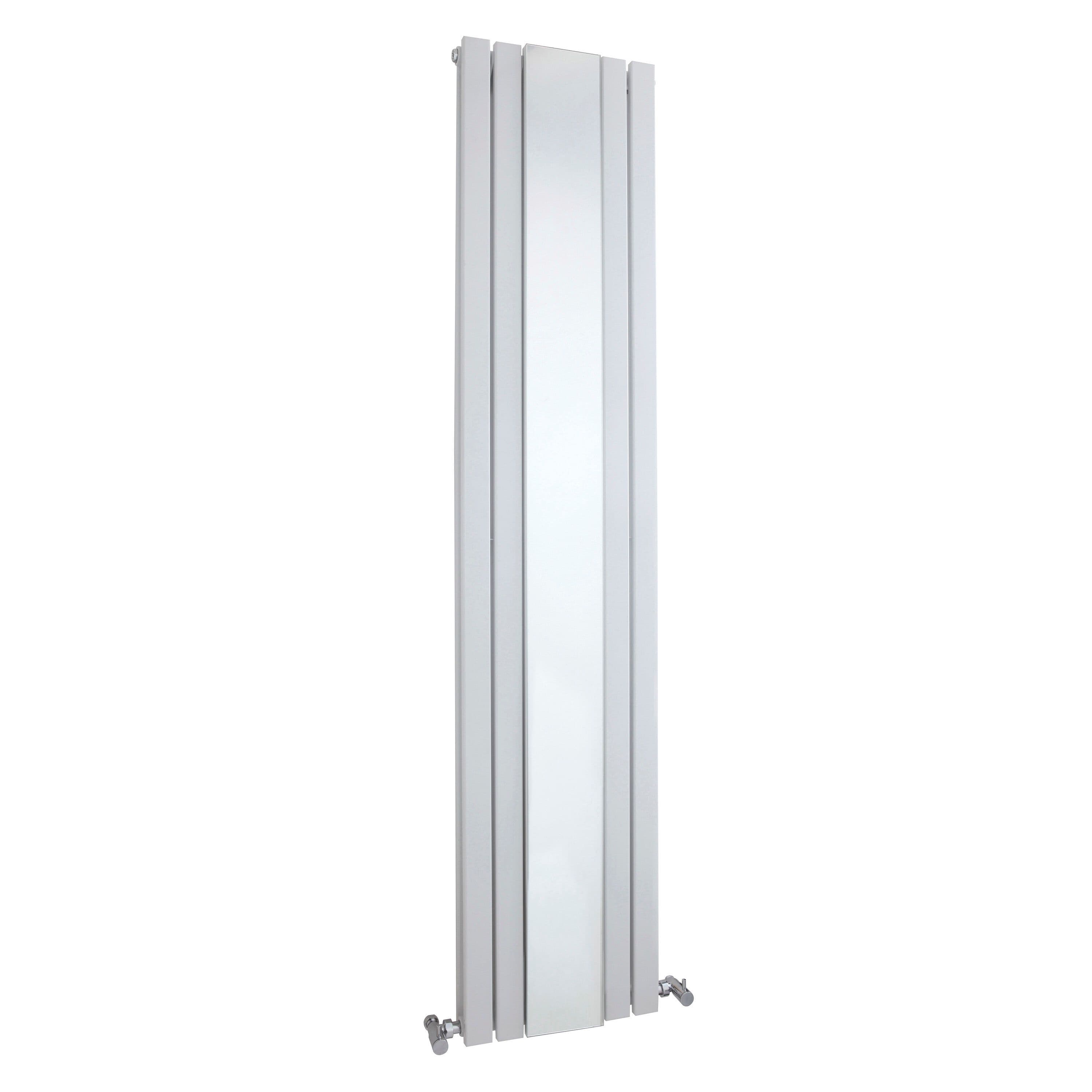 Vertical Double Panel Radiator Mirror 3344 BTU Satin 1800x 354mm