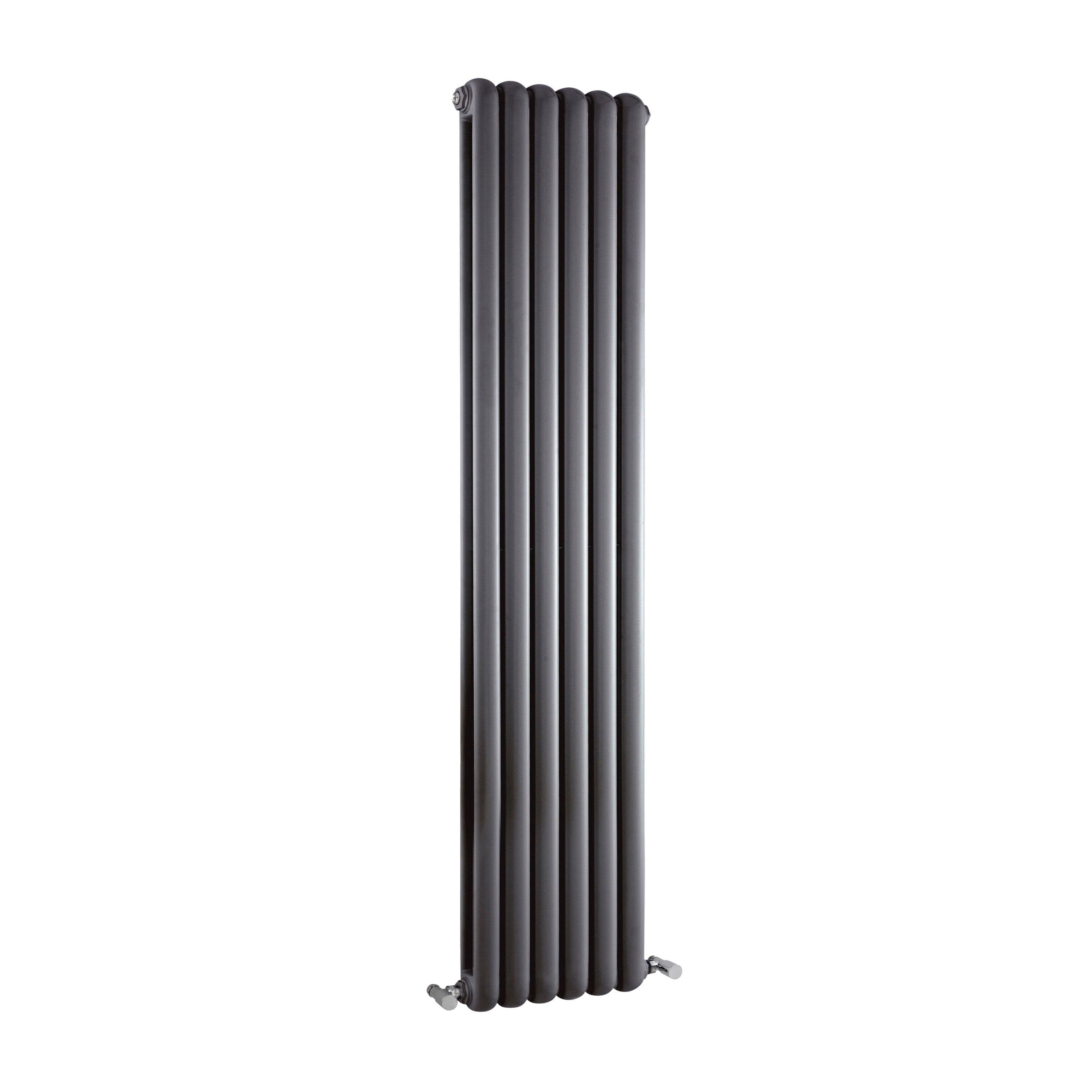 Vertical Double Panel Radiator 3105 BTU Anthracite 1500 x 383mm
