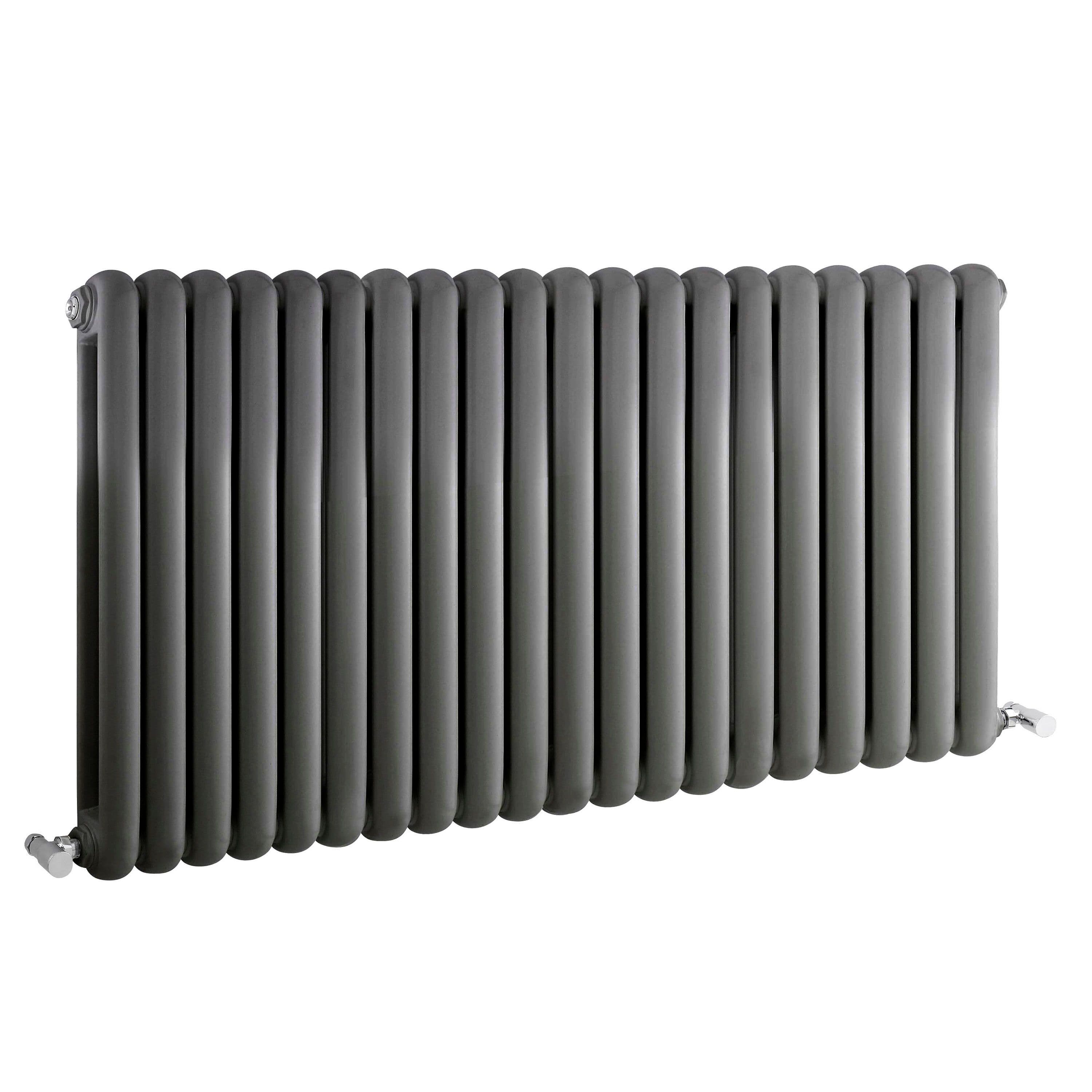 Horizontal Double Panel Radiator 4467 BTU Anthracite 635mm x 1223mm