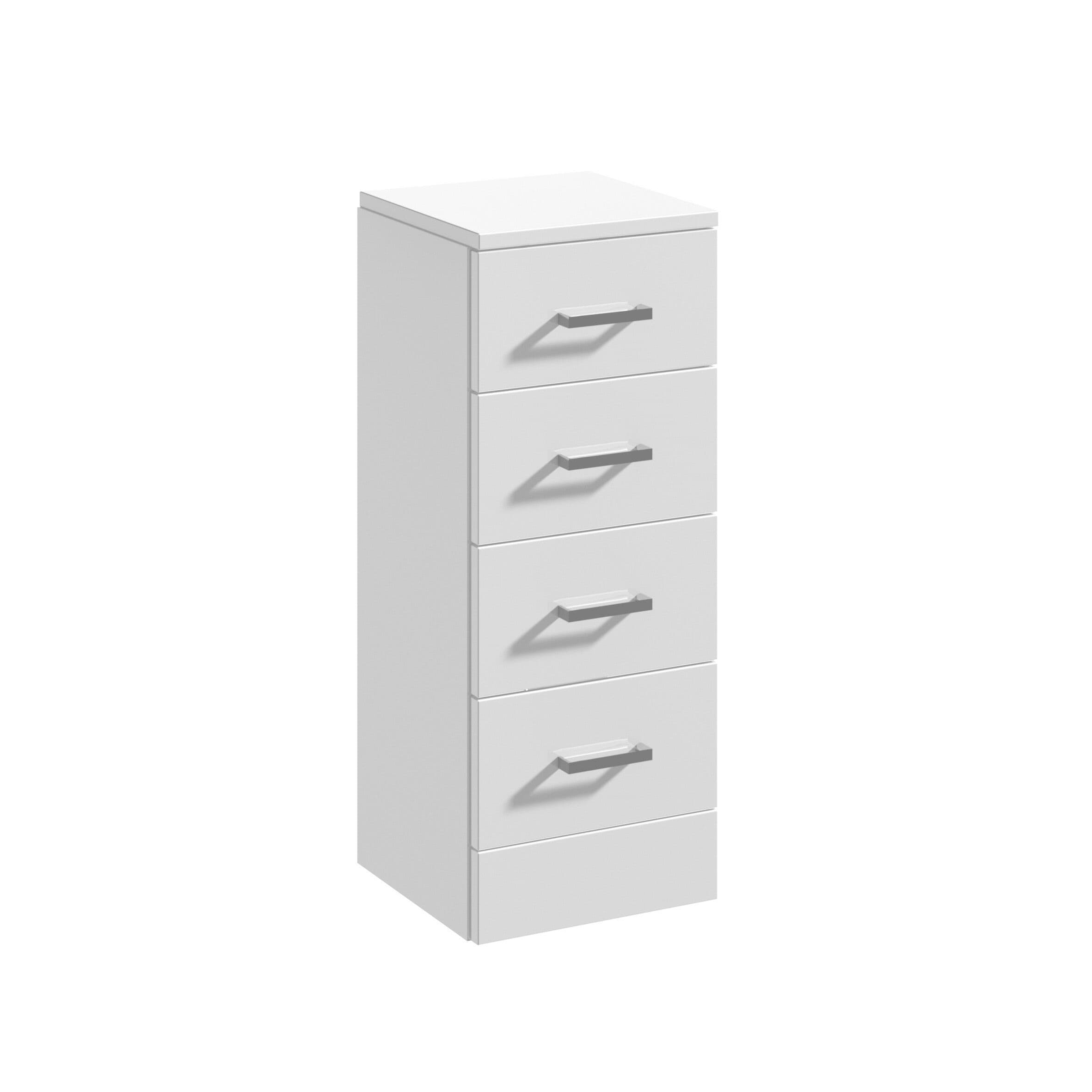 Slimline 4 Drawer Unit Gloss 300mm