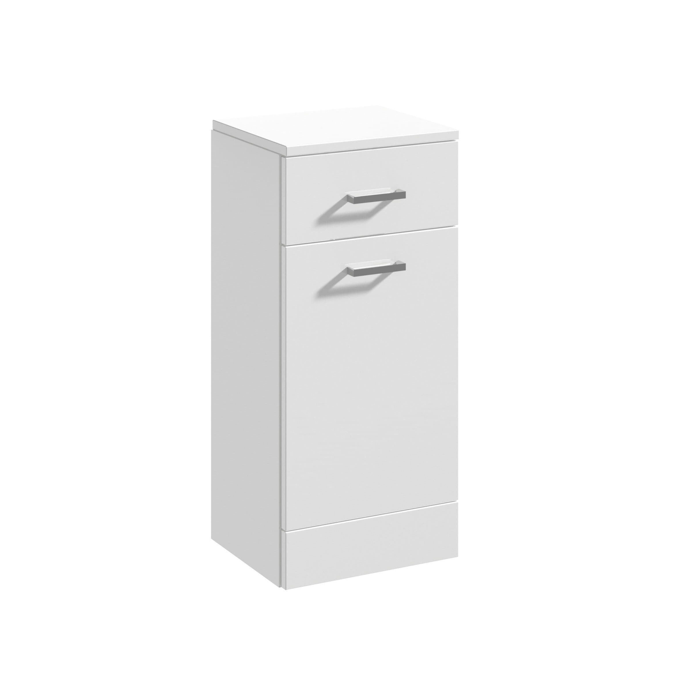 Floor Standing Bathroom Laundry Basket Gloss 350mm