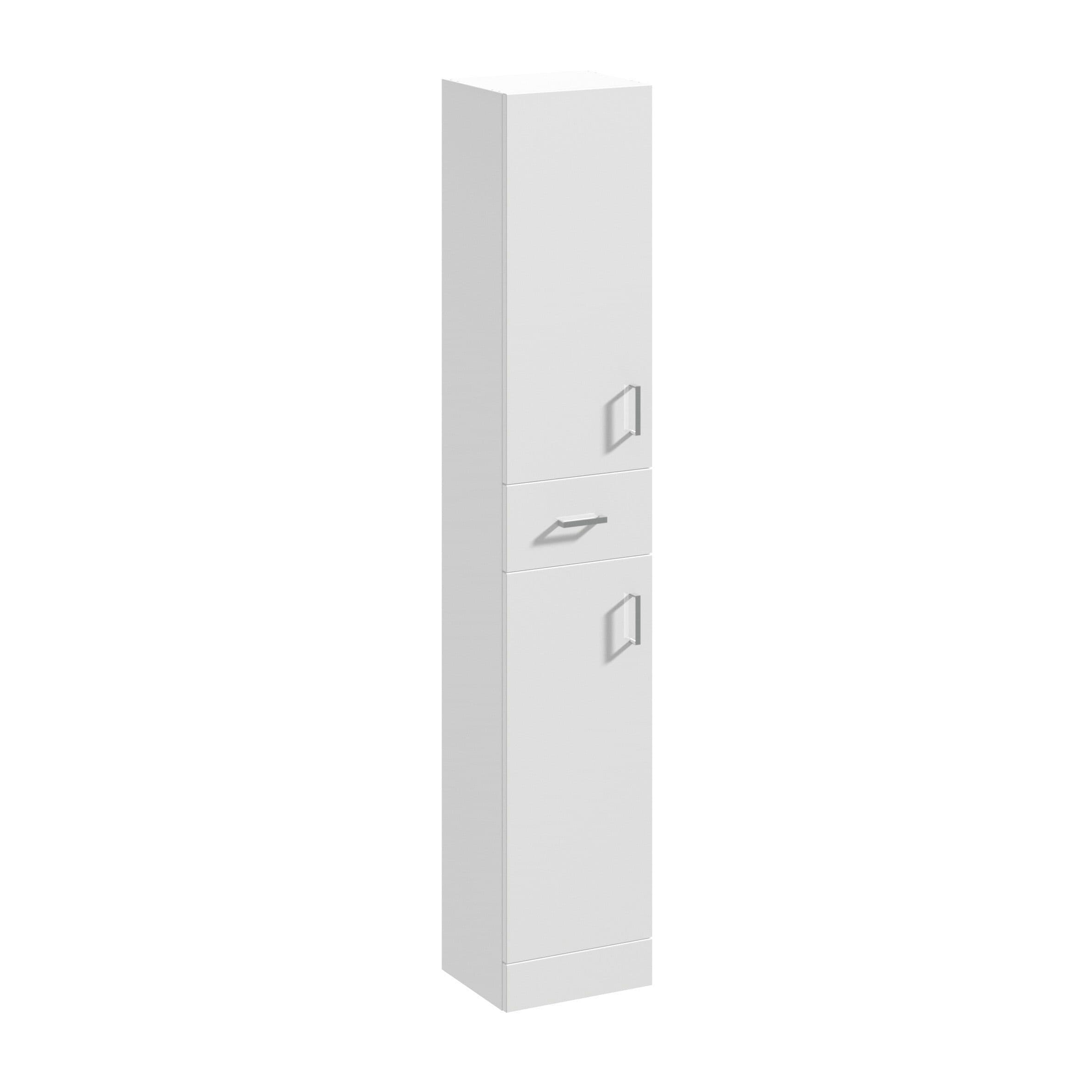 Slimline Floor Standing Bathroom Tall Unit Gloss 350mm