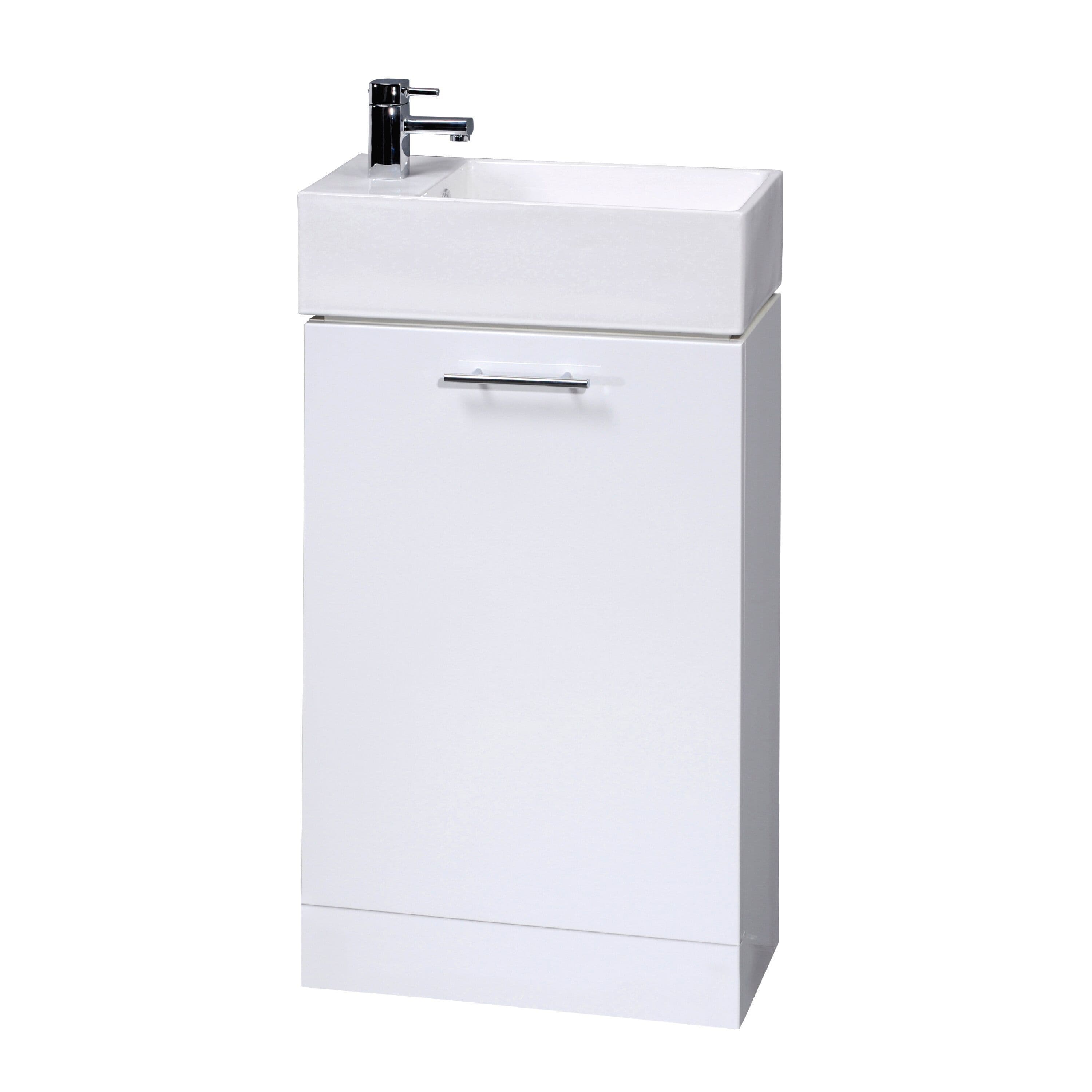 1 Door Cloakroom Vanity Basin Unit Gloss 480mm