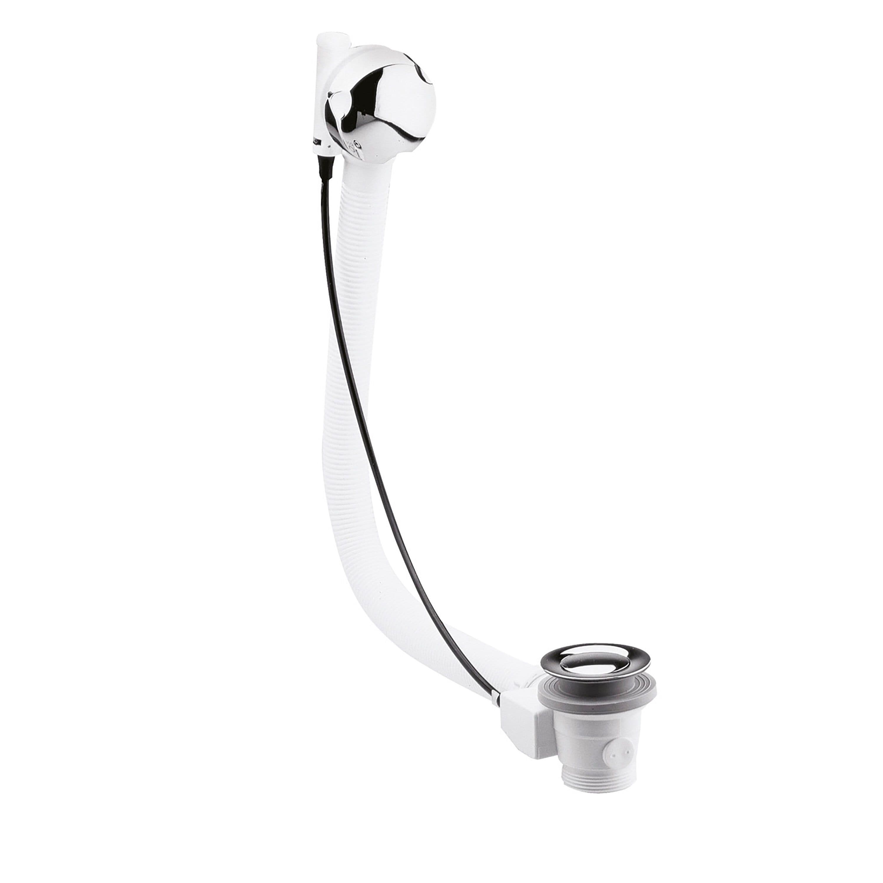 Bath Pop Up Waste Round Overflow Baths up to 10mm Thick