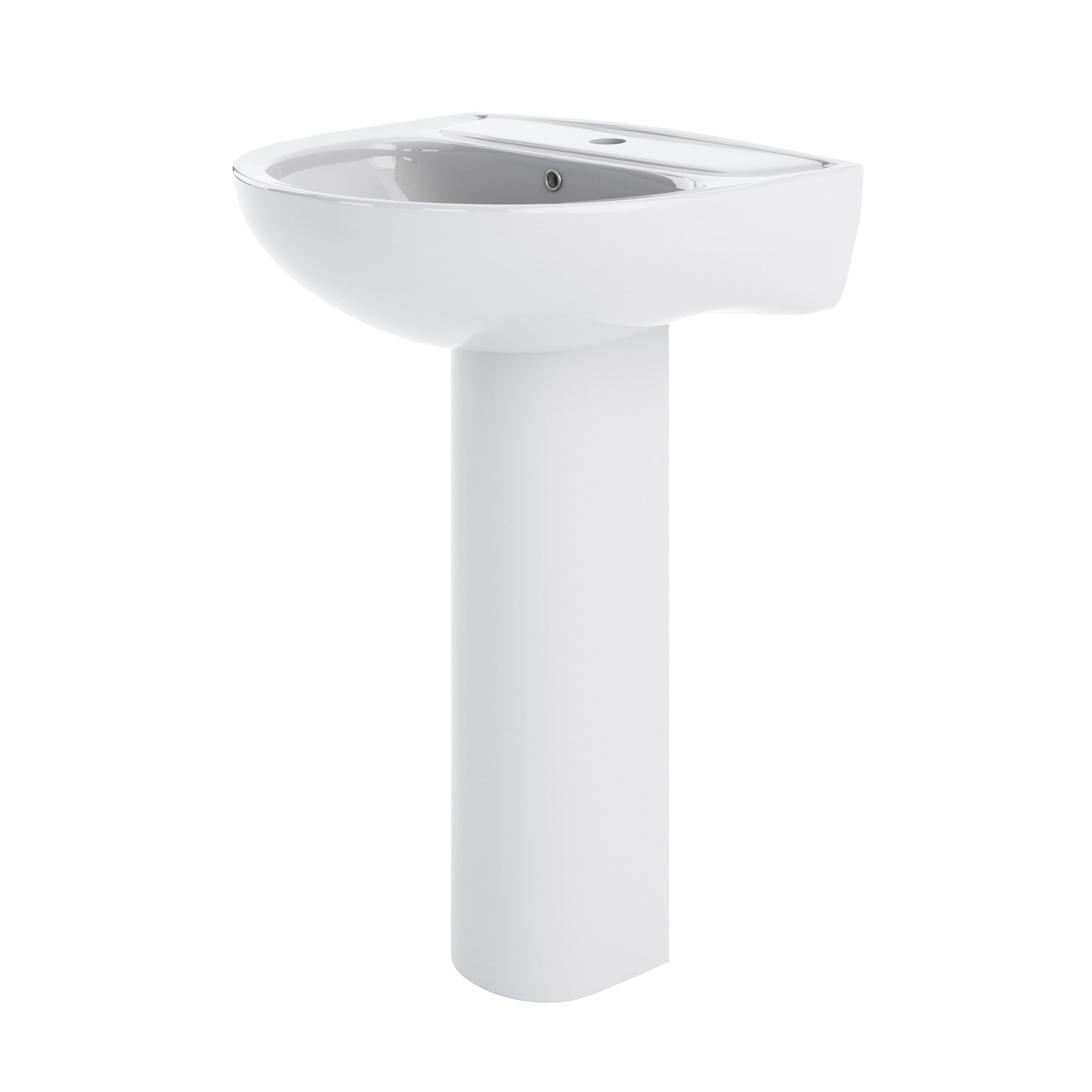 Round 1 Tap Hole Basin Full Pedestal