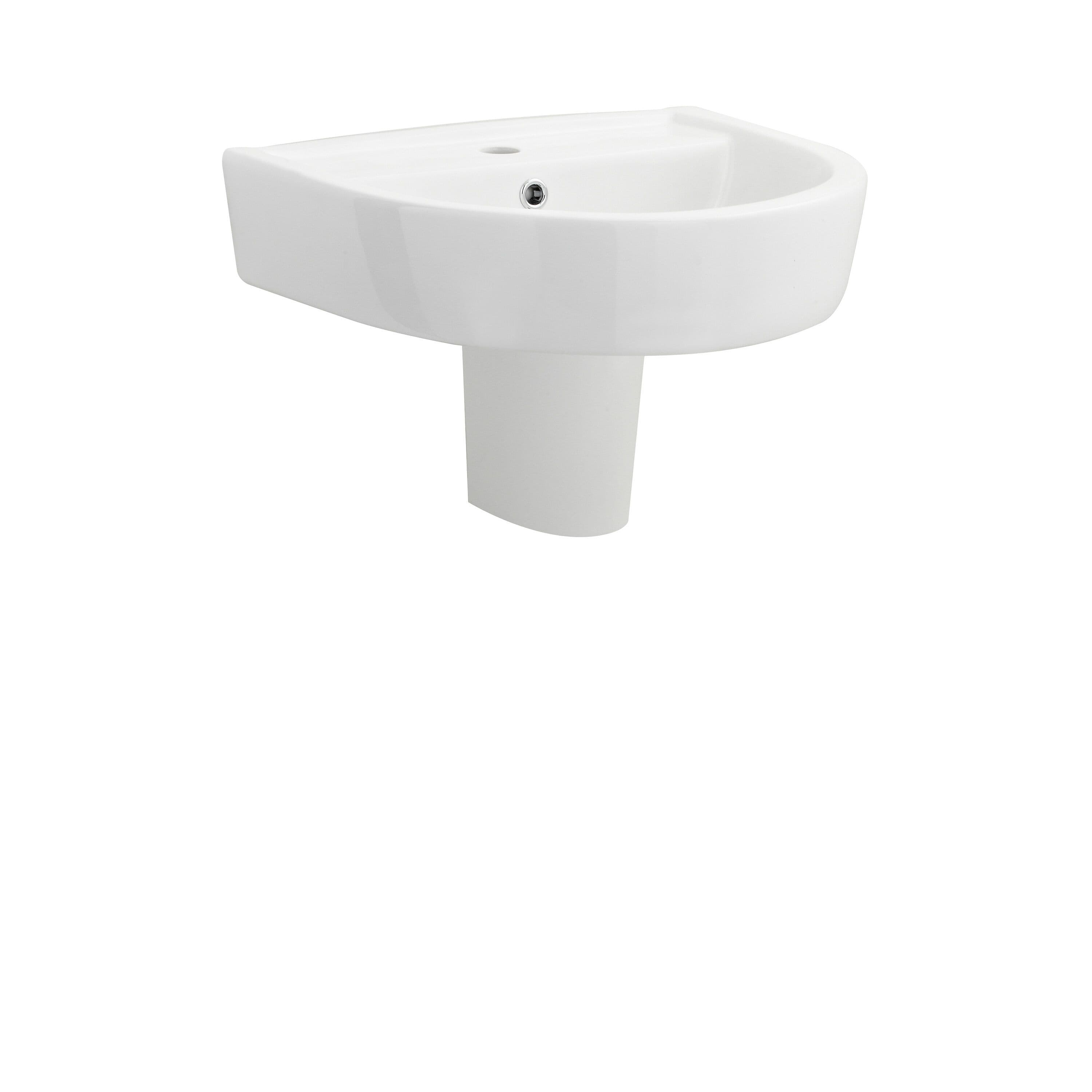 1 Tap Hole Basin Semi Pedestal 520mm