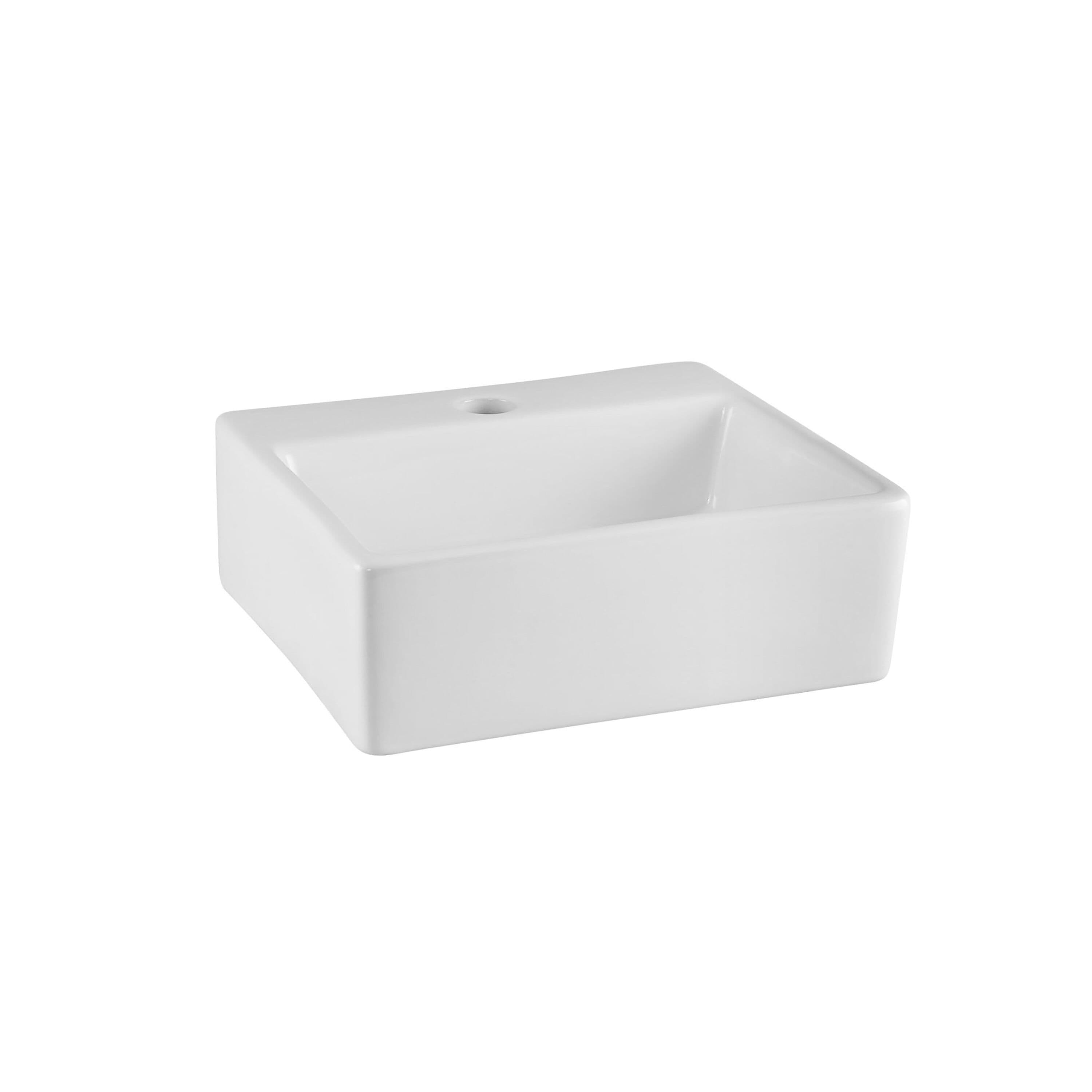 Square Compact 1 Tap Hole Countertop Vessel without Overflow 335mm